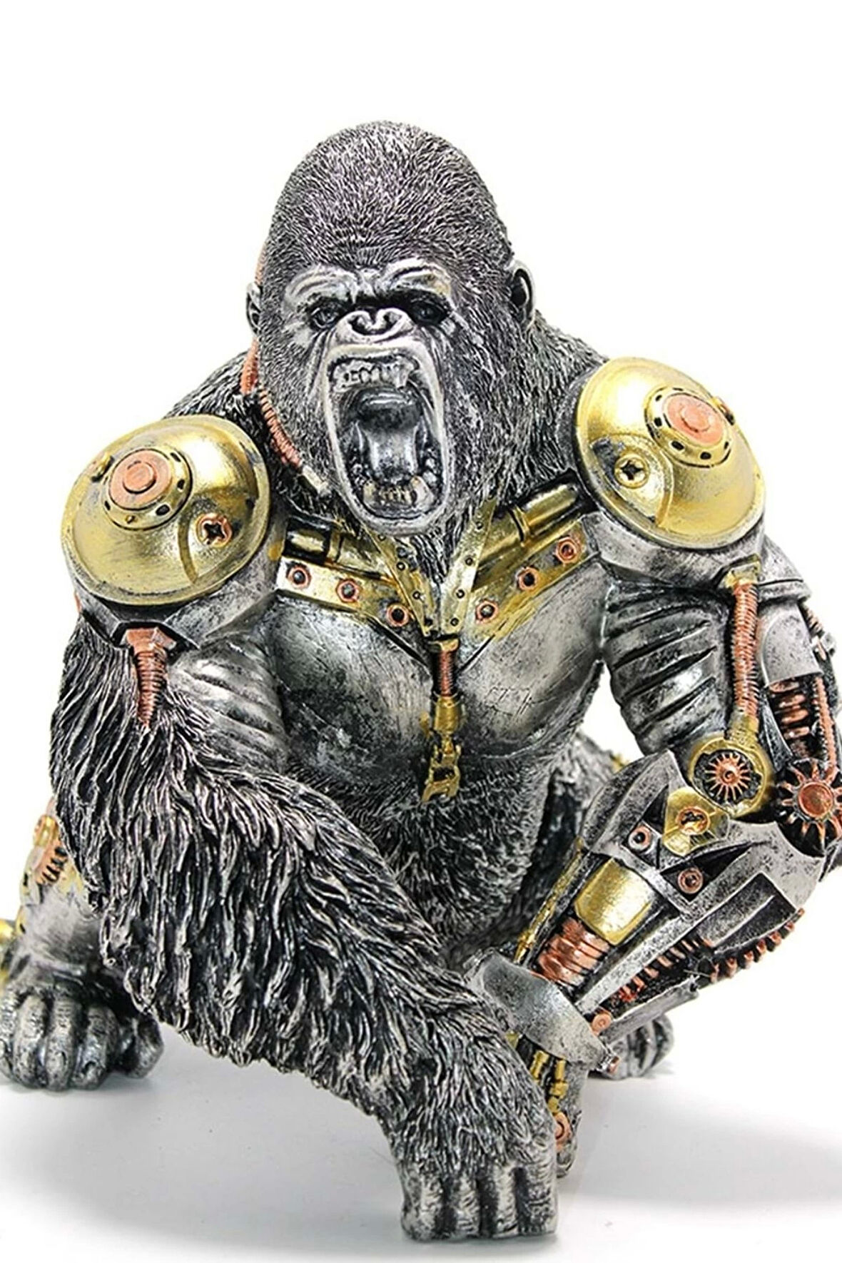 King Kong Goril Steampunk Canavar Biblo Polyester Heykel Steampunk Şık Tasarım Güç