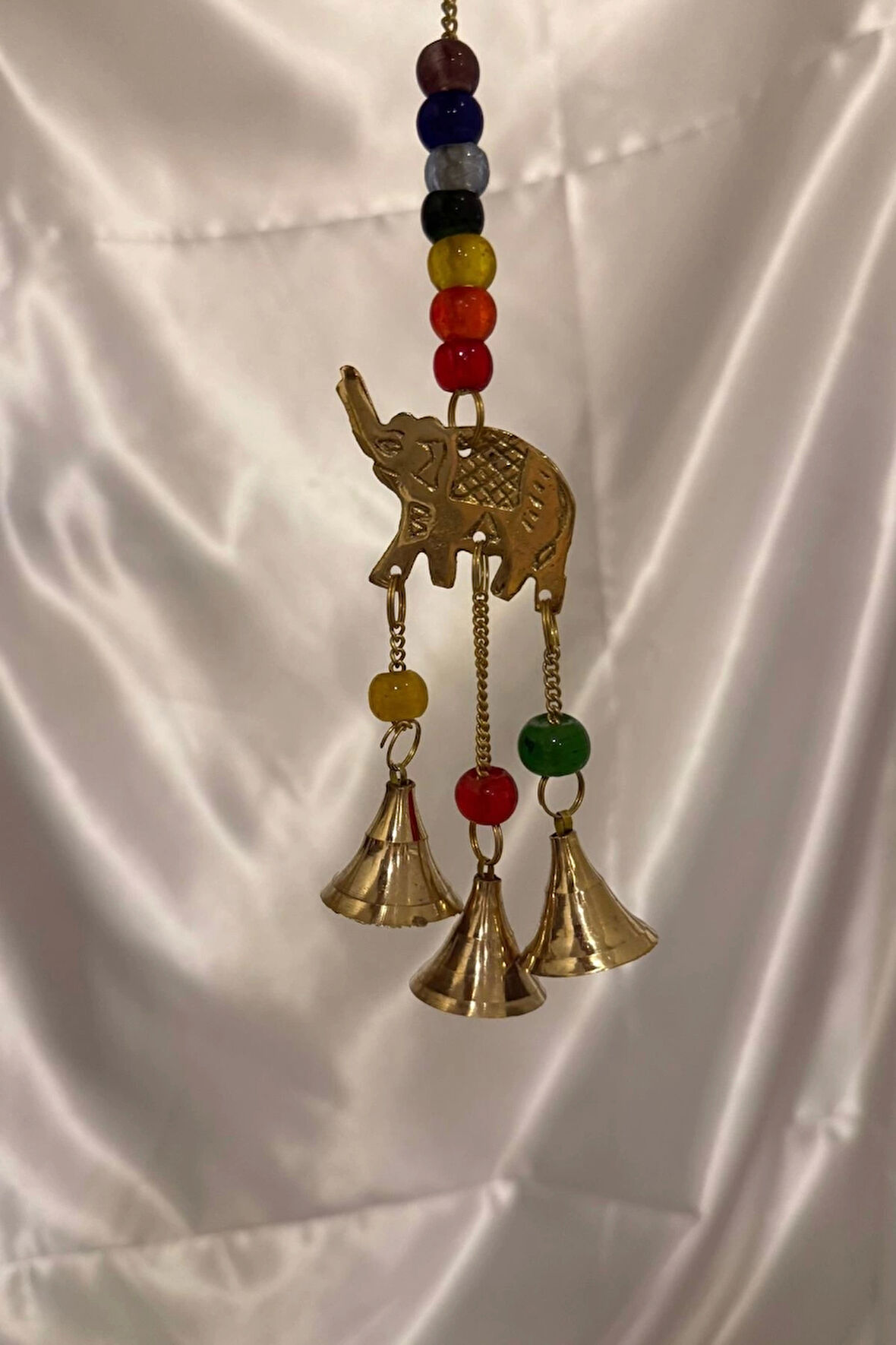 Rüzgar çanı deprem zili çanı kapı zili Pirinç Fil Küçük Boy