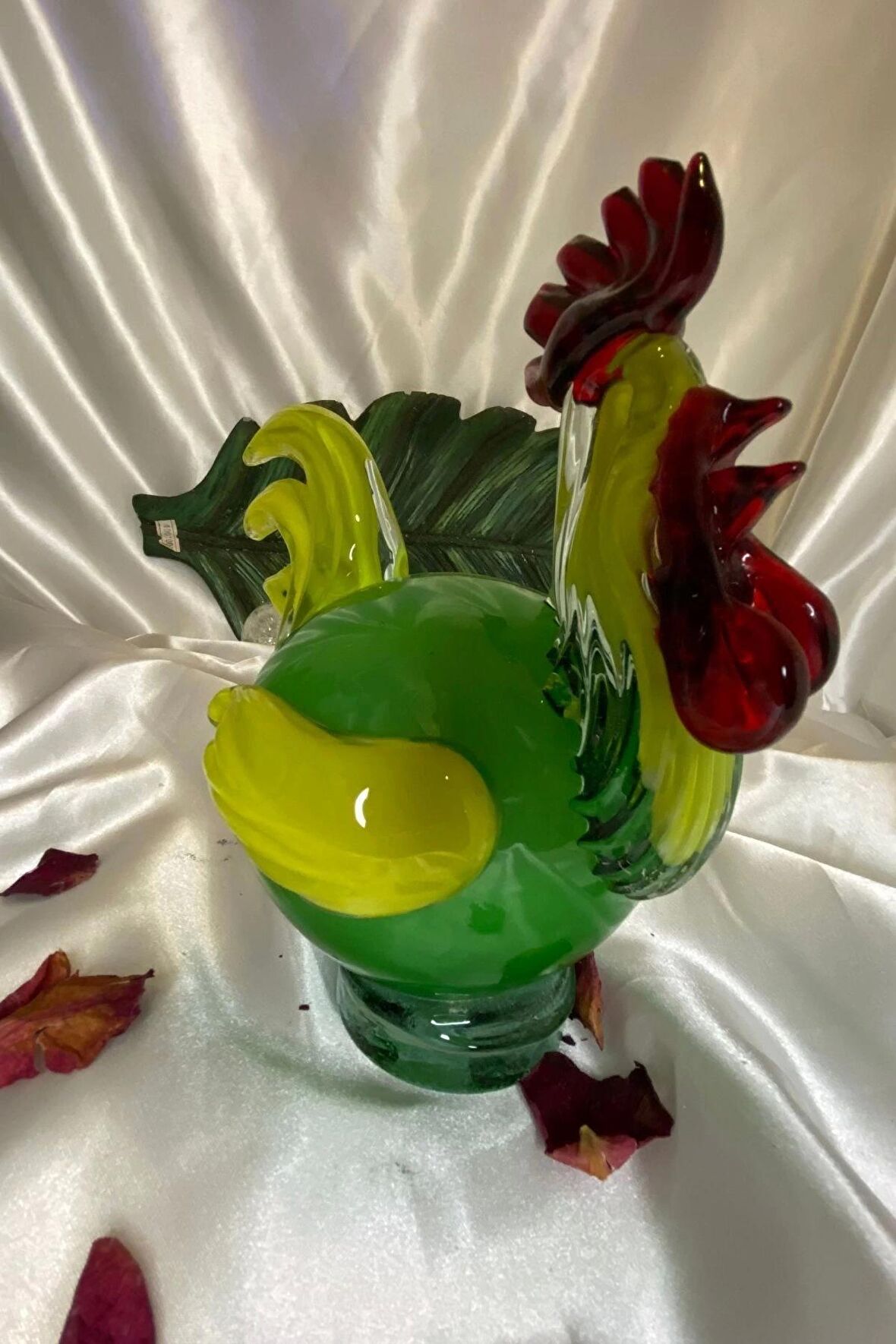 Dekoratif  Üfleme Cam Feng Shui Ejderah Yılında Koruyucu Horoz