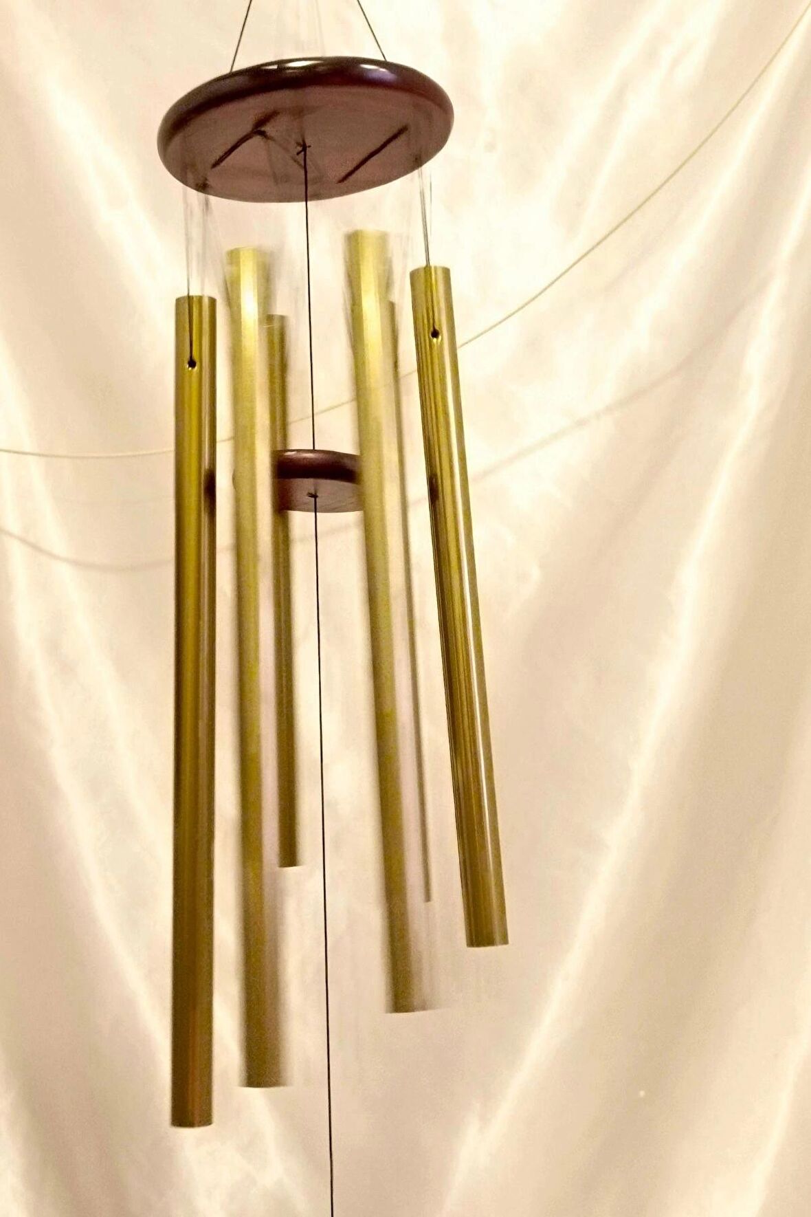 Deprem Zili Çanı Rüzgar Çanı Zili Feng Shui Yin Yang Şık Boru Büyük Boy Altın