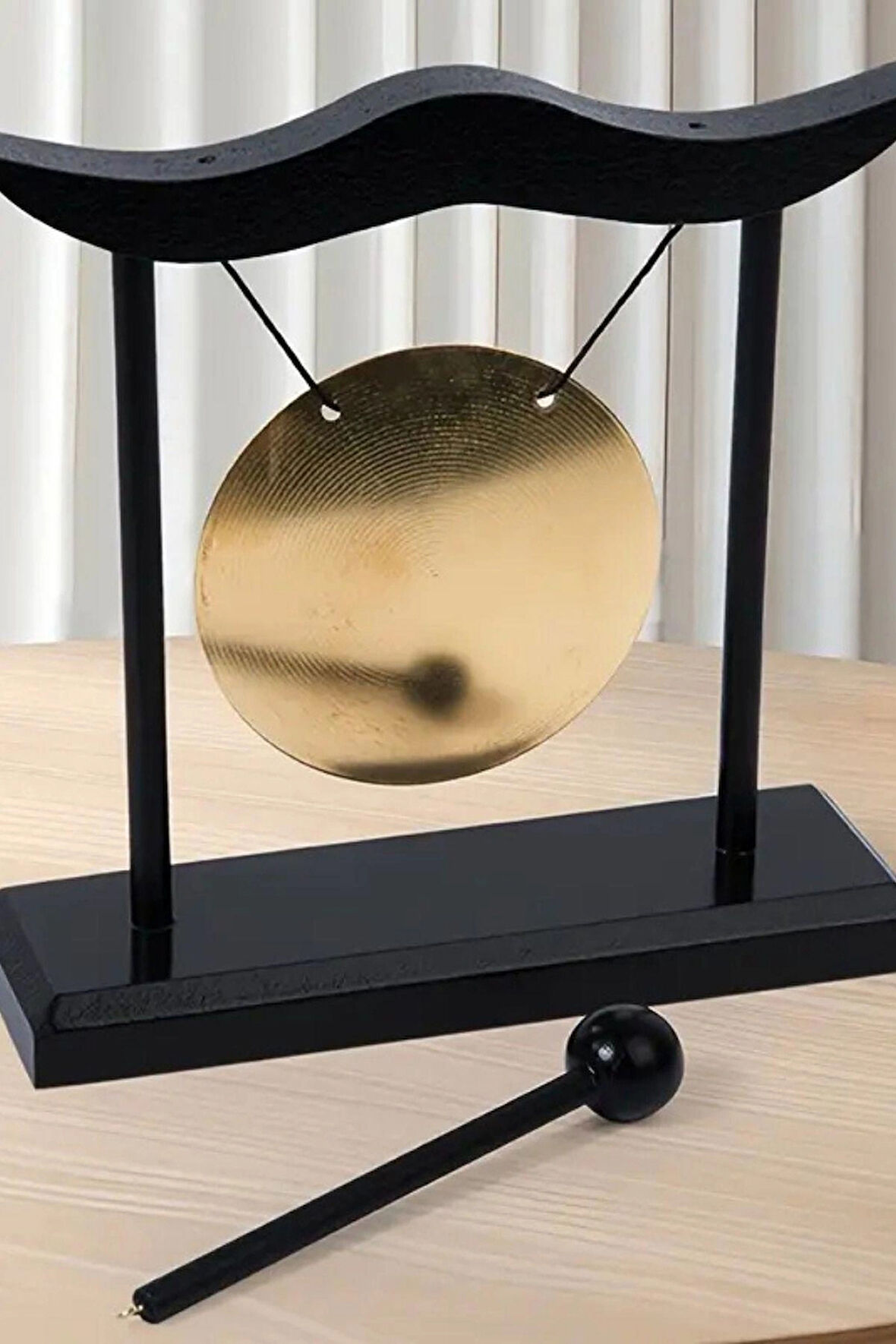 Metal Gong Feng Shui Pirinç Yin Yang Masa Üstü İsim Yazı Yazılabilir