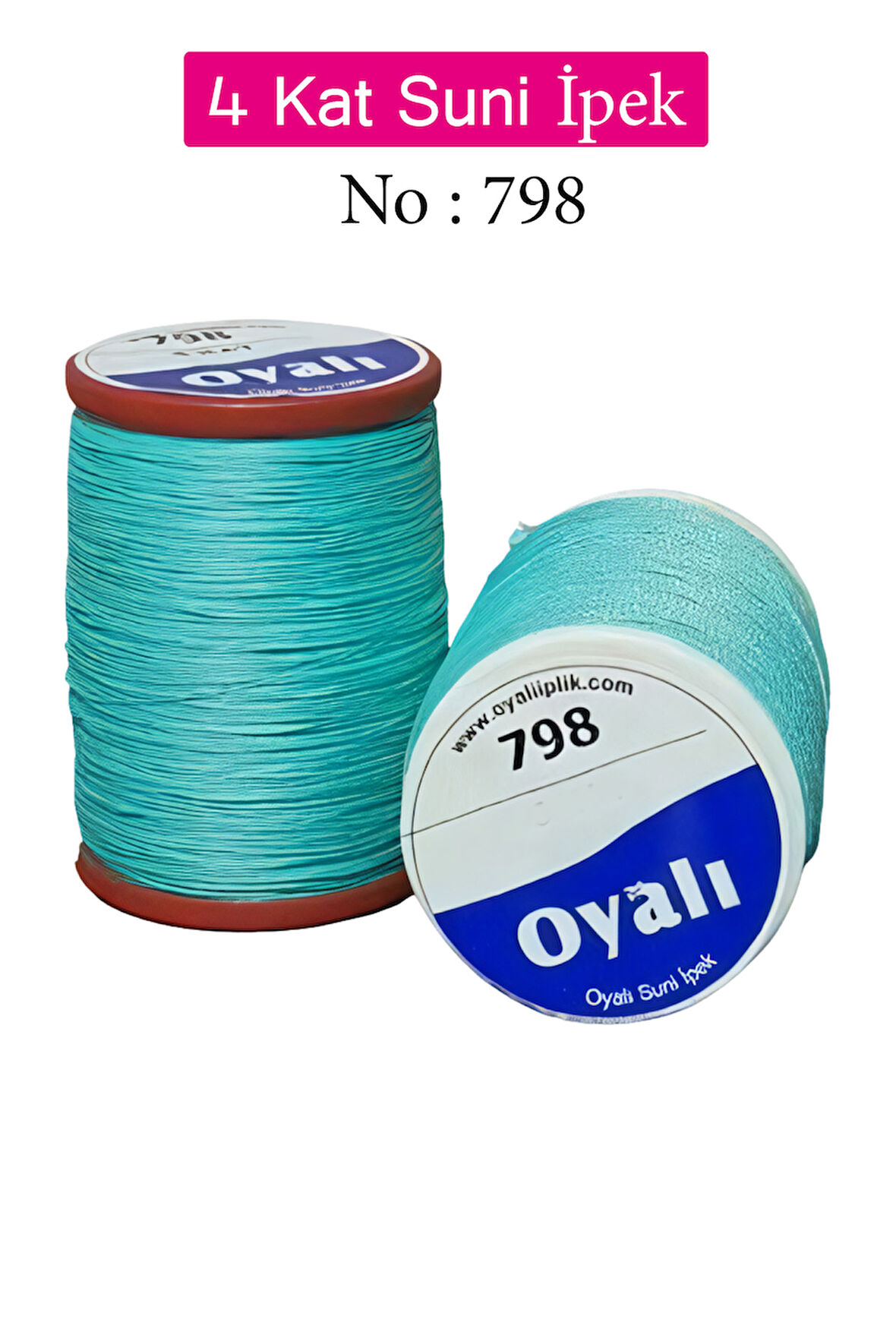 Oyalı 4 Kat Suni İpek İplik İğne Oyası Boncuk İpi Tığ Oyası No:798