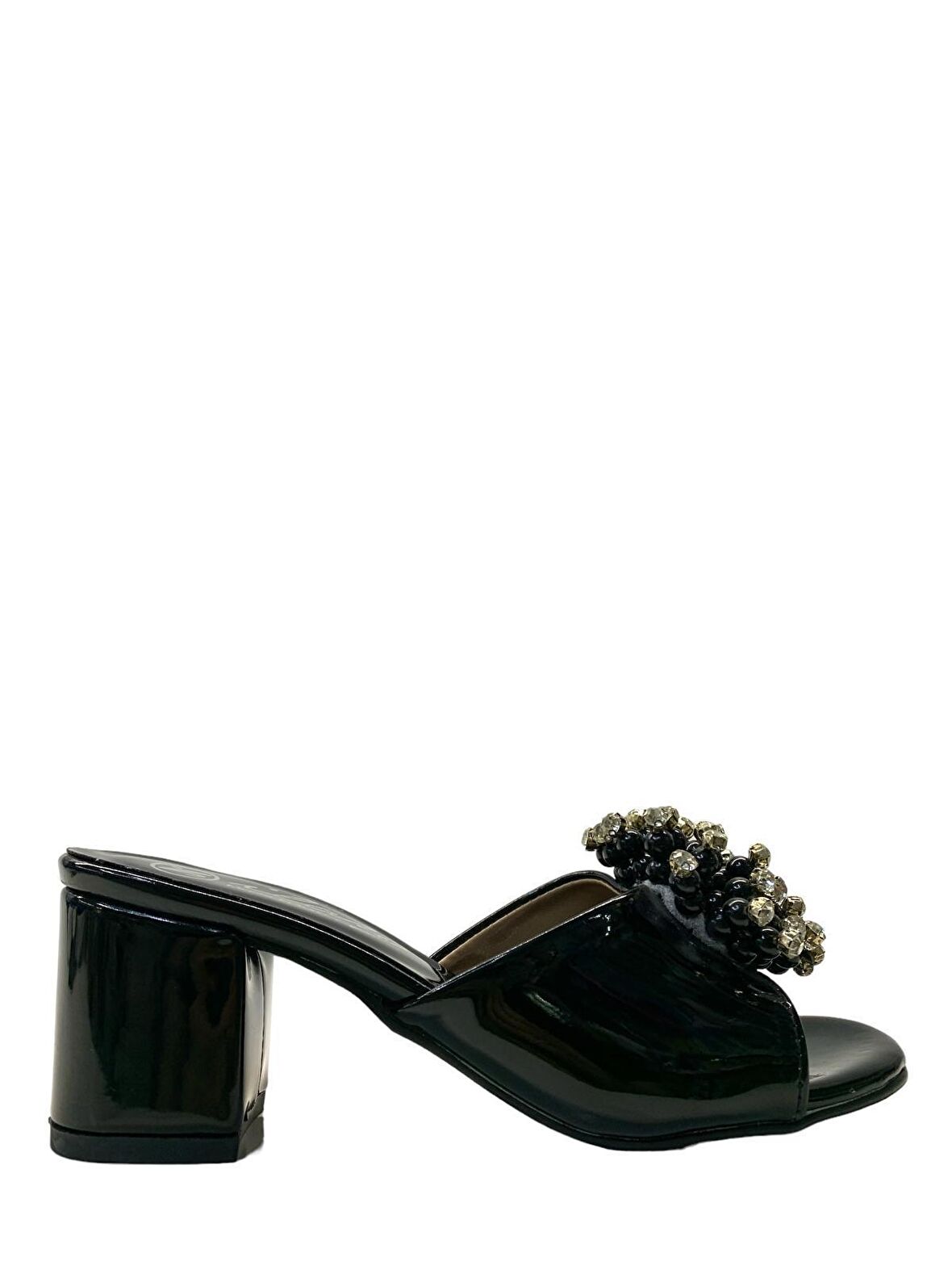 Tuğba Ortopedi TH26 Kadın Taşlı Topuklu Abiye Terlik