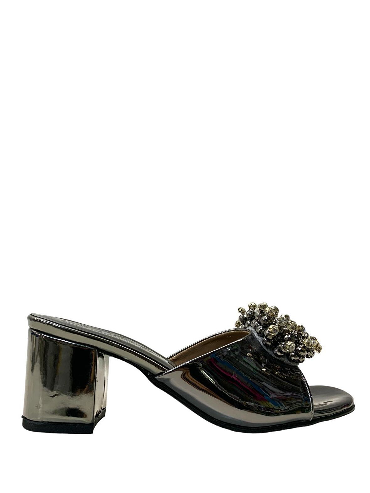 Tuğba Ortopedi TH26 Kadın Taşlı Topuklu Abiye Terlik