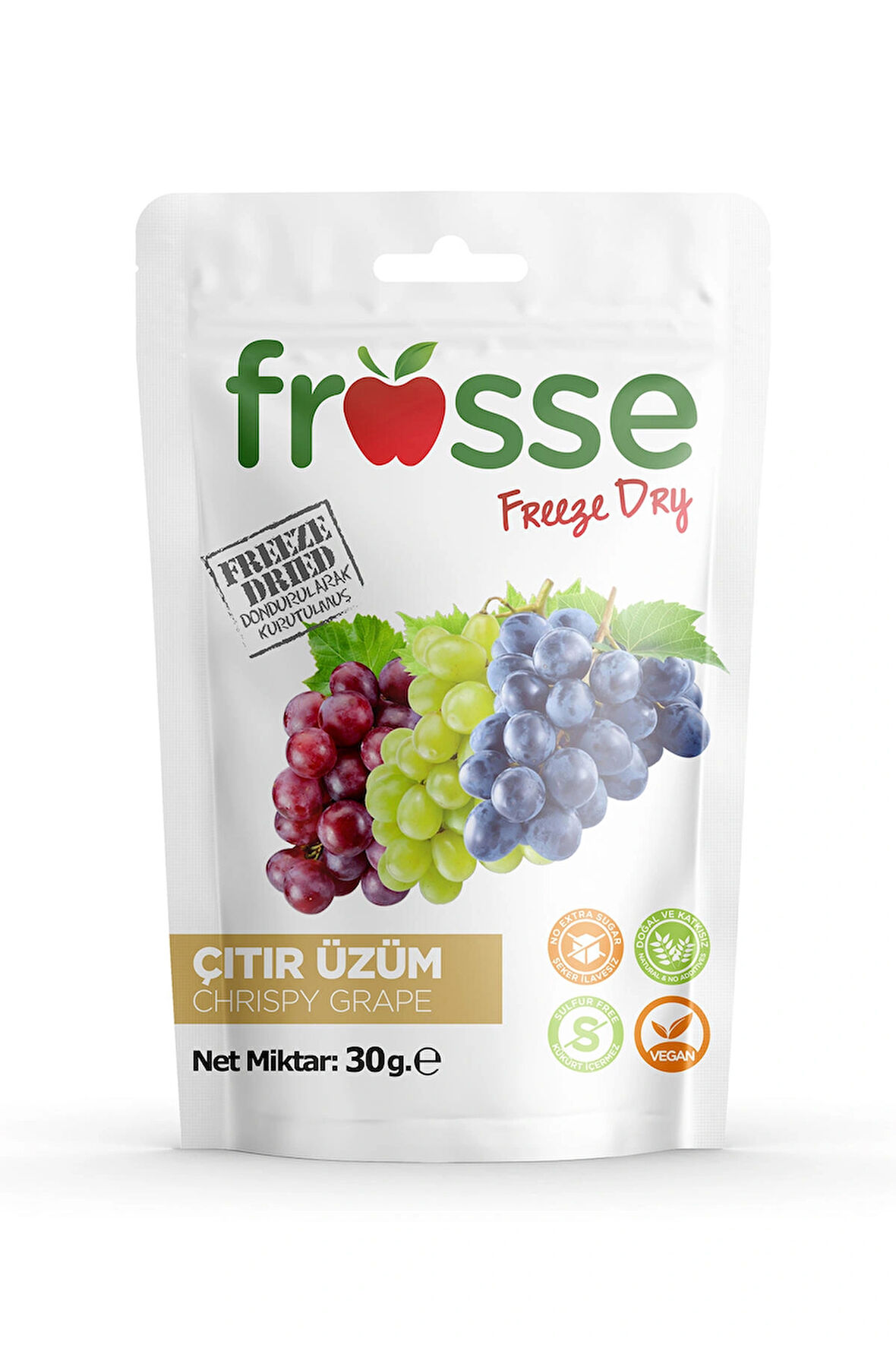 Üzüm Kıtırı - Freeze Dried - Üretici Firmadan Dondurularak Kurutulmuş Üzüm Cipsi 30g