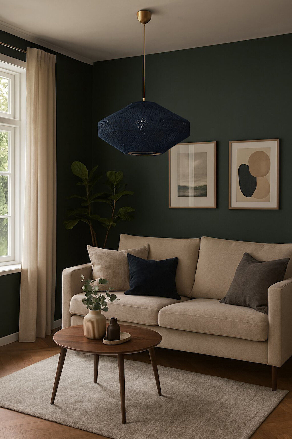 Doğal,El Yapımı Bohem,Rustik,Modern-Simli - Sarkıt Avize