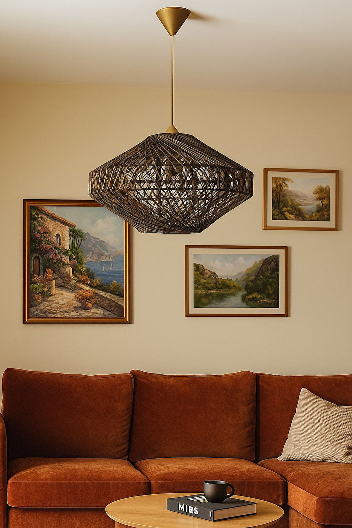 Doğal,El Yapımı  Bohem,Rustik,Modern,Jüt, Sarkıt Avize