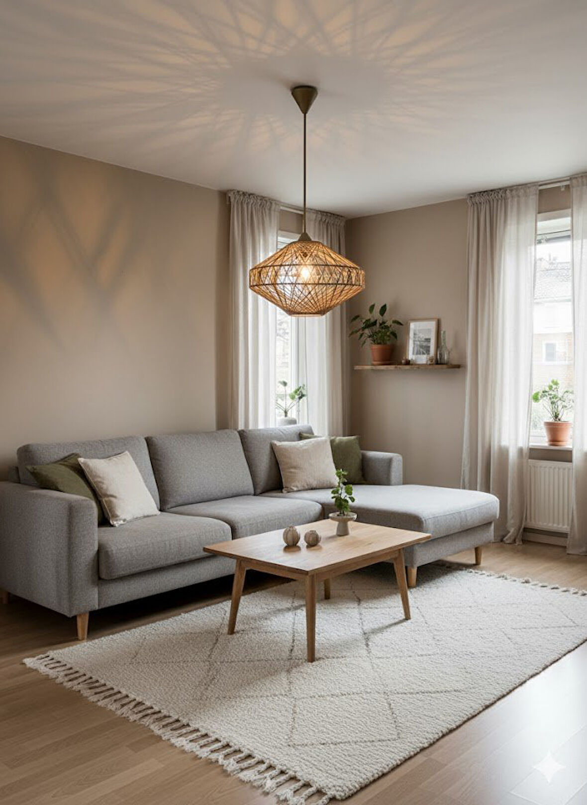 Doğal,El Yapımı Bohem,Rustik,Modern,Jüt-Sarkıt Avize