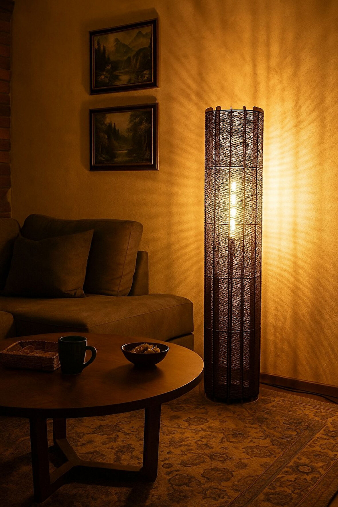 Doğal El Yapımı Lambader Bohem,Ahşap,Modern,Rustik