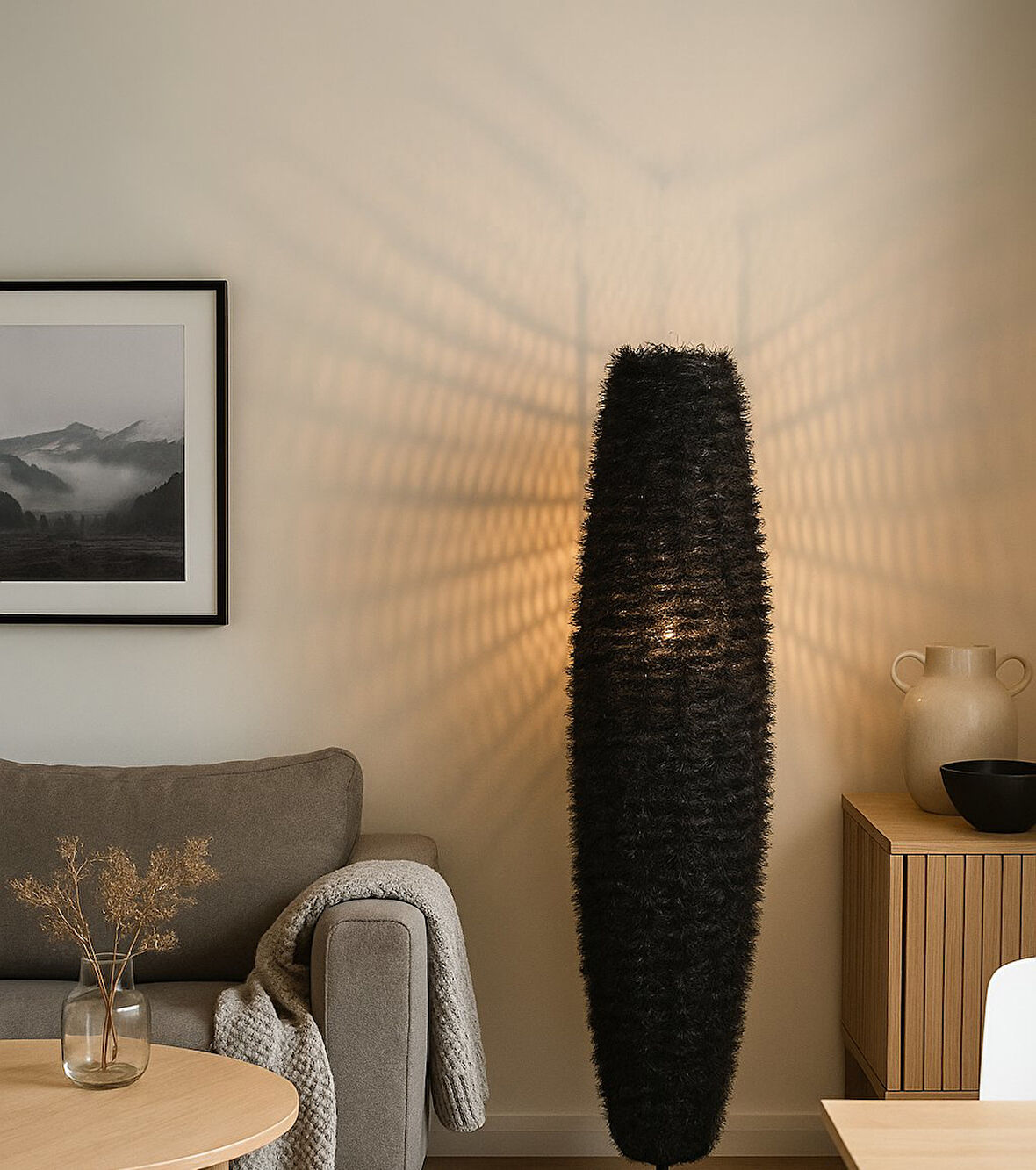 Doğal El Yapımı Lambader Bohem,Ahşap,Modern,Rustik