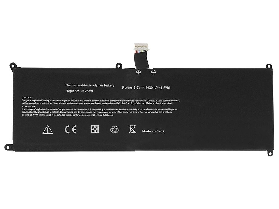 Dell T02H 9250 Notebook Bataryası Laptop Pil