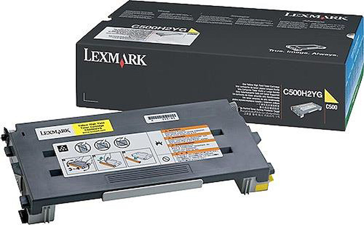Lexmark C500H2YG Orjinal Sarı Toner C-500  X-500  X-502 (3k)