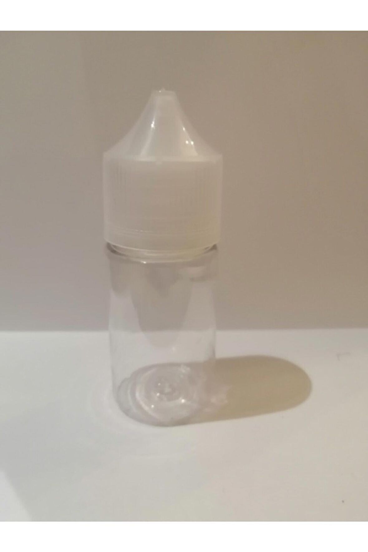 30ml Şeffaf Gorilla Şişe Beyaz Kapak, Plastik Şişe, Boş Şişe, Likit Şişesi, 100 Adet