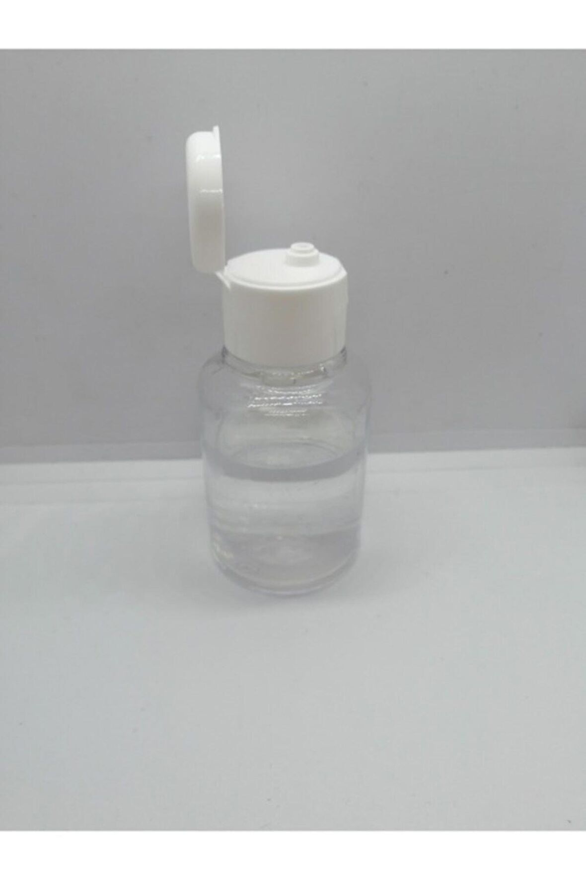Şeffaf Plastik Şişe 100ml, fliptop kapak, 100 Adet