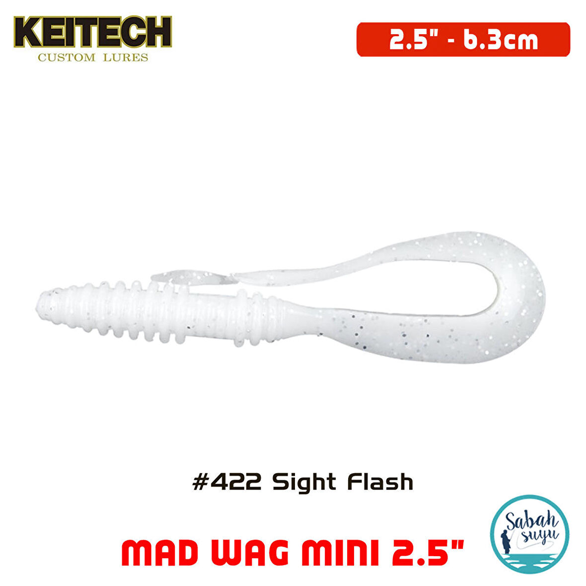 Keitech Mad Wag Mini 6.3cm (2.5") #422 Sight Flash Silikon Kurt