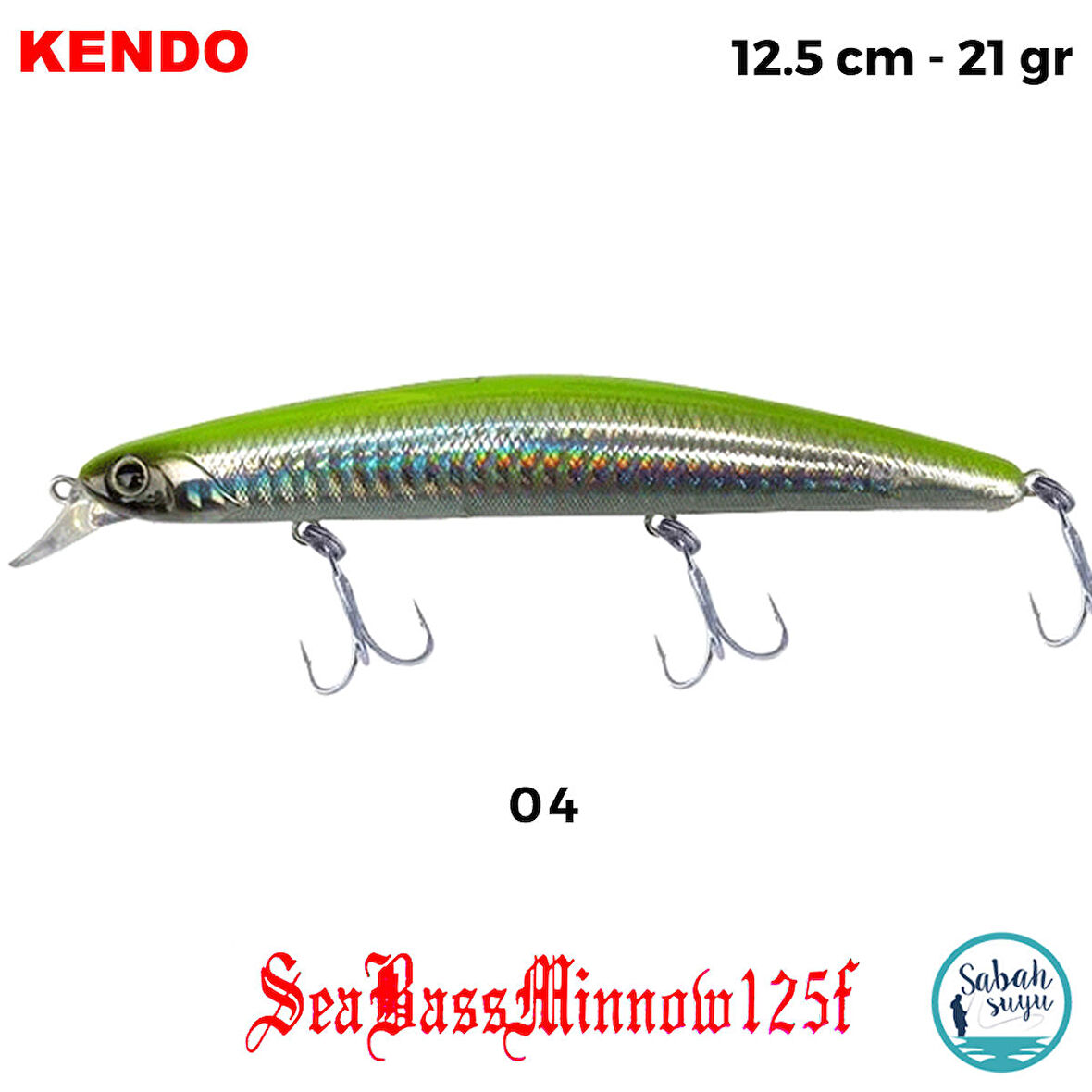 Kendo Seabass Minnow 125F 12.5cm 21gr. Sahte Balık Renk 04