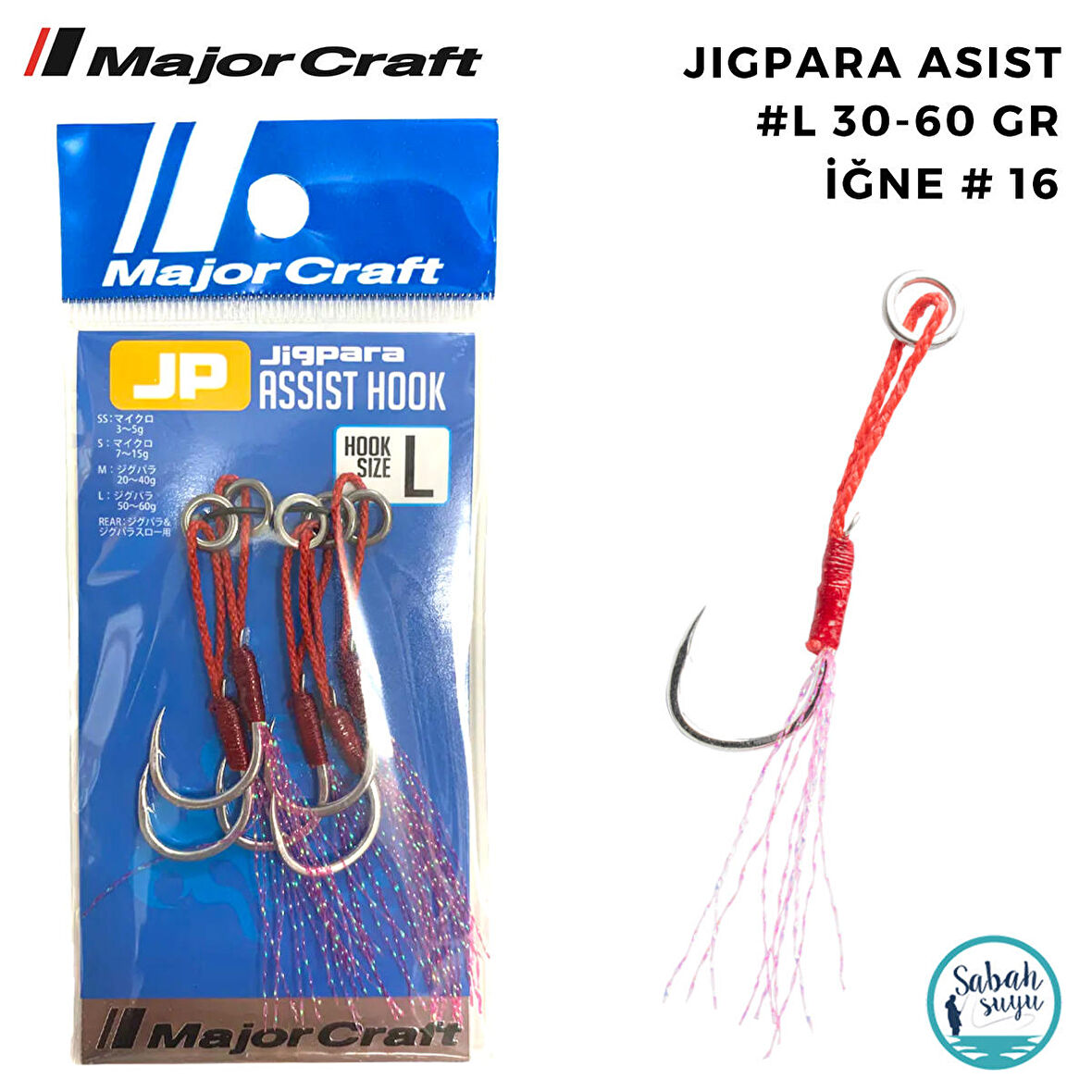 Major Craft Jigpara Tekli Asist İğne #L 30-60gr (5 Adet)