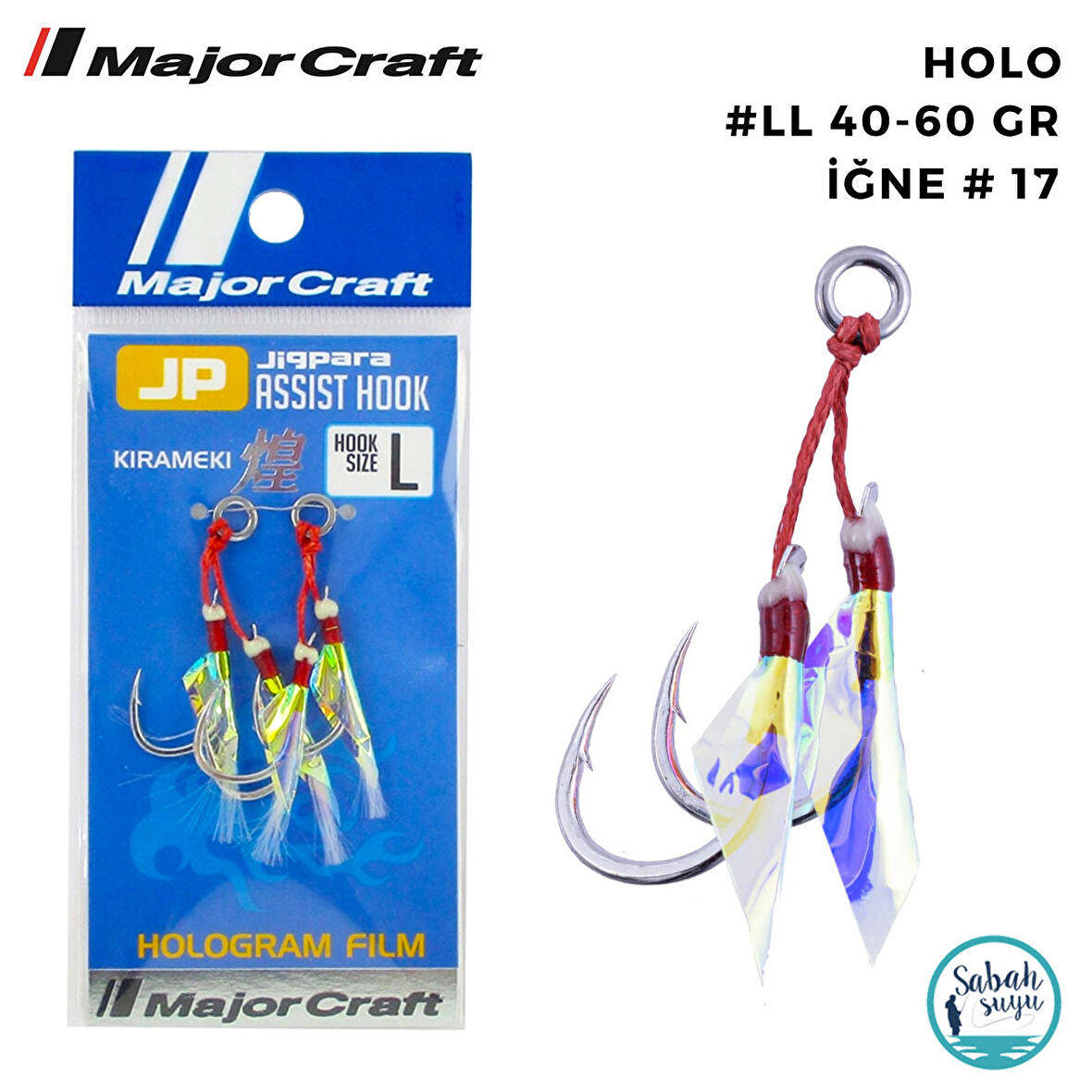 Major Craft Jigpara Çiftli Asist İğne Holo #LL 40-60gr (2 Adet)