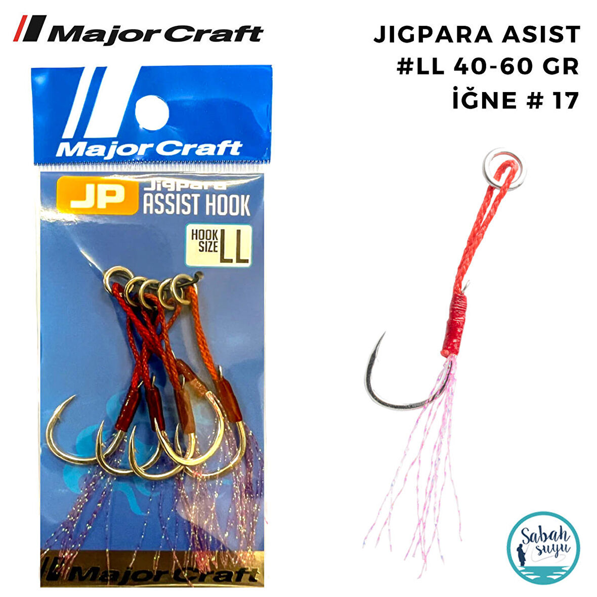 Major Craft Jigpara Tekli Asist İğne #LL 40-60gr (5 Adet)