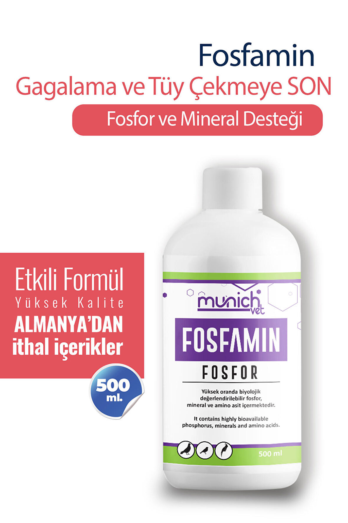 Fosfamin Gagalama ve Tüy Çekmeye Problemi Ürünü 500 ml