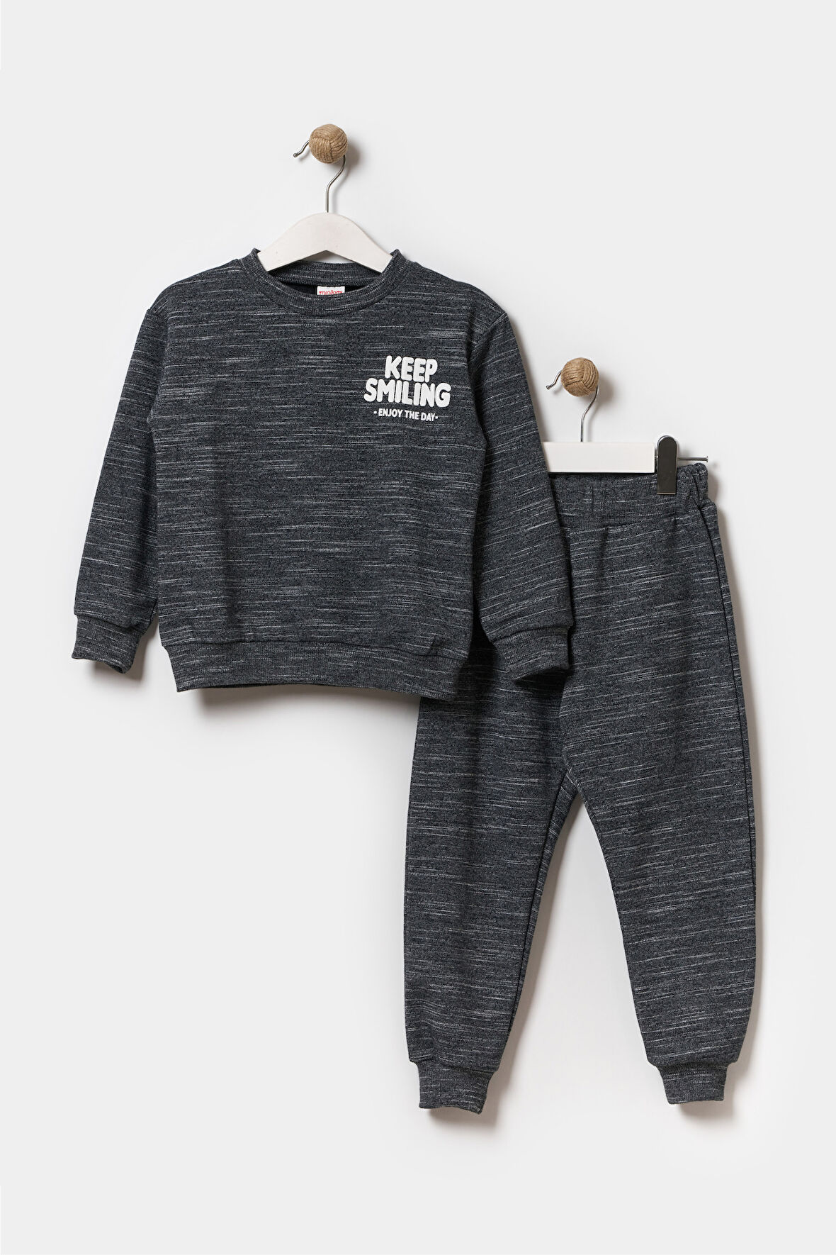 Erkek Çocuk 2 İplik Şardonlu Pamuklu Baskılı Eşofman Takımı