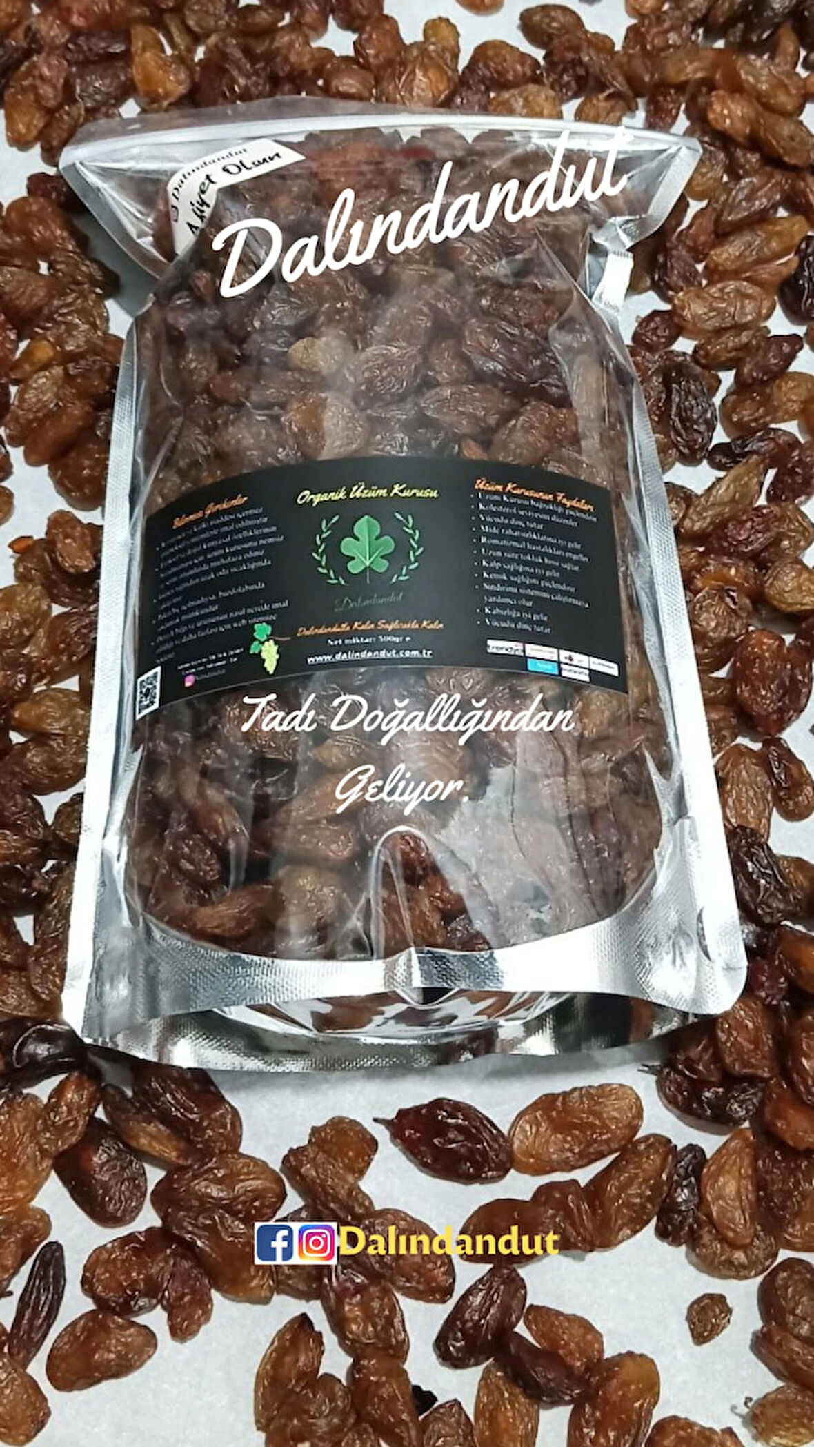 Yeni Mahsül Doğal Organik Üzüm Kurusu 250gr (Yerli)