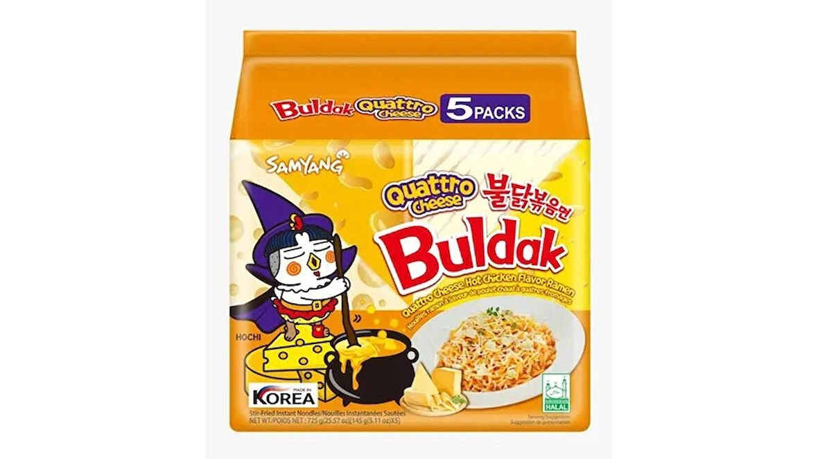 SAMYANG BULDAK QUATTRO CHEESE RAMEN NOODLE 5Lİ PAKET