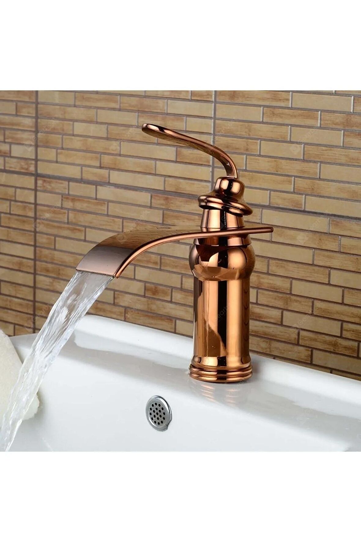 Banyo Lavabo Bataryası Rose Renk Yeni Model Şelale 5 Yıl Garantili