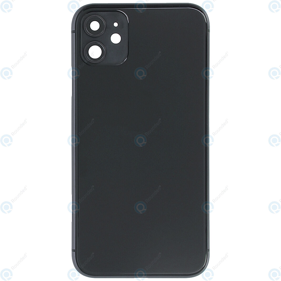 Apple iPhone 11 Uyumlu Logolu, Cam Arka Pil Kapağı - LENS HARİÇ