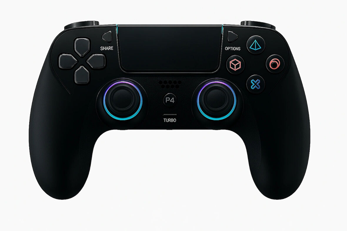 QASUL PS-4 için Kablosuz Kontrol Cihazı Çift Titreşimli RGB LED Gamepad Joystick Yüksek Doğruluk  Kontrol