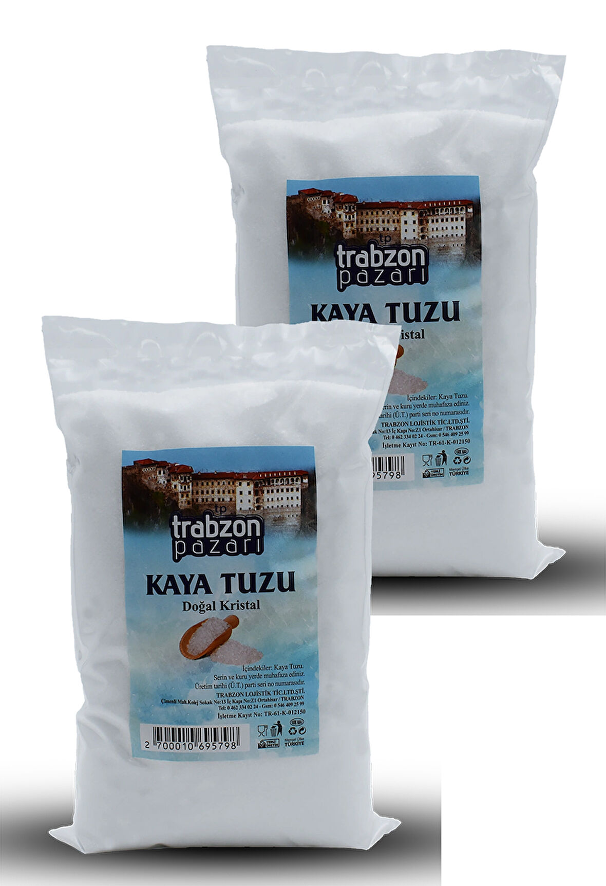 Doğal Rafine, İyotsuz Öğütülmüş Kaya Tuzu 2x1 kg