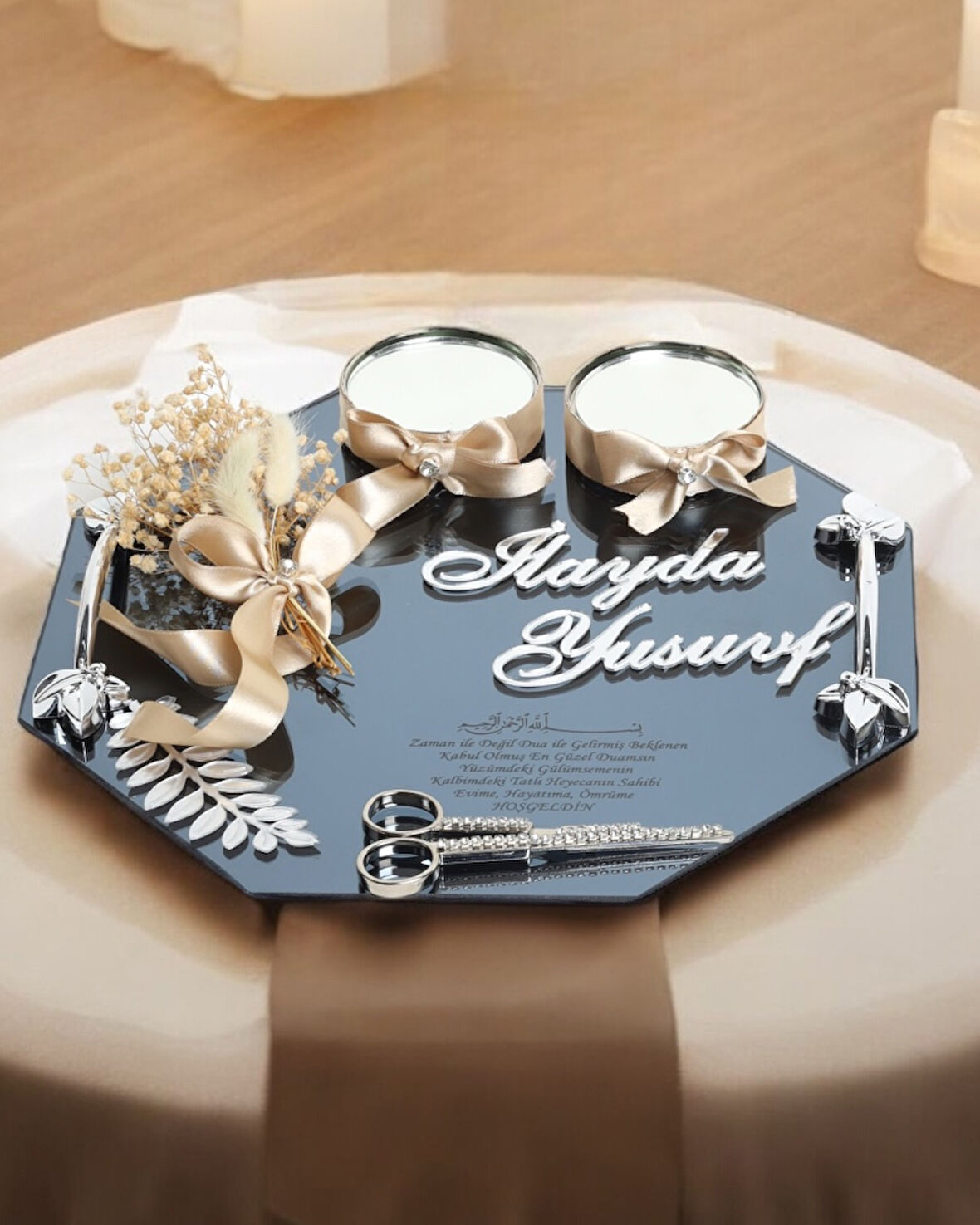 Affinity Gümüş Söz Nişan Tepsisi