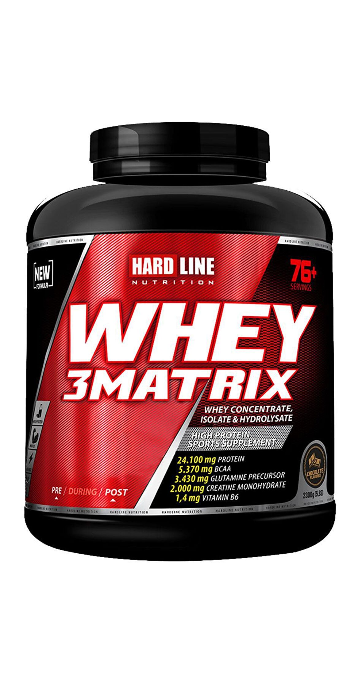 Hardline Nutrition Whey Protein Tozu 3 Matrix 2300g Çikolatalı