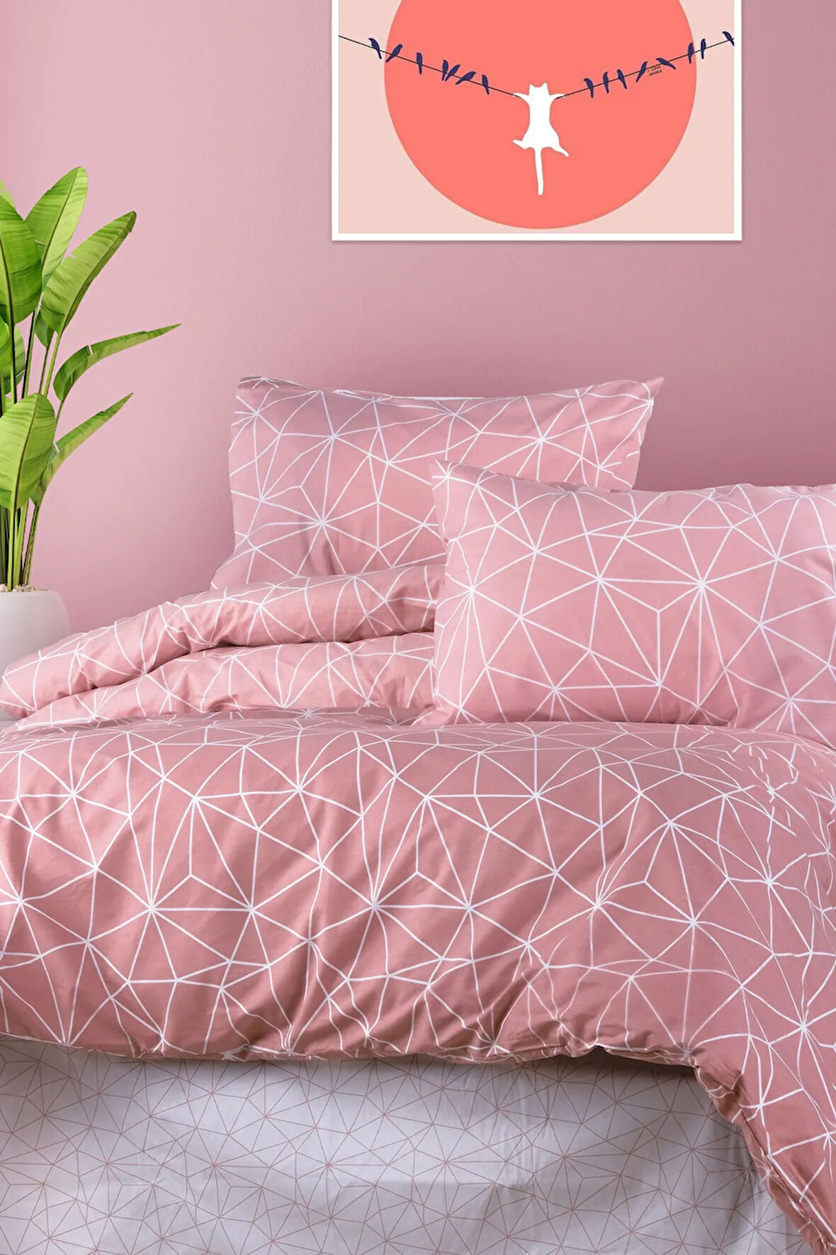 Aytunç Lotus %100 Pamuklu Çift Kişilik Nevresim Takımı 200x220 cm