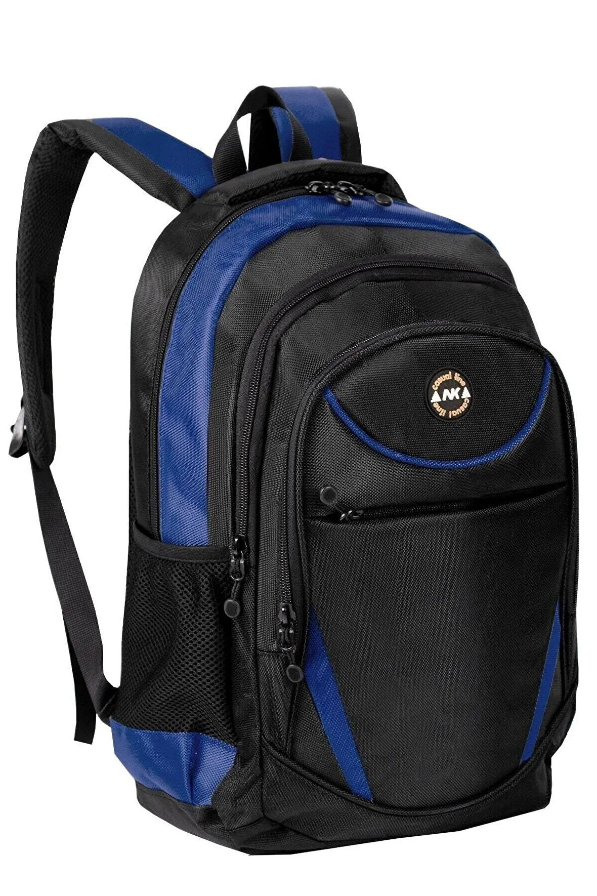 NK Lacivert Unisex Okul Sırt Çantası 15' Laptop Bölmeli 1900 Denye Kalın Kumaş Çanta-9009