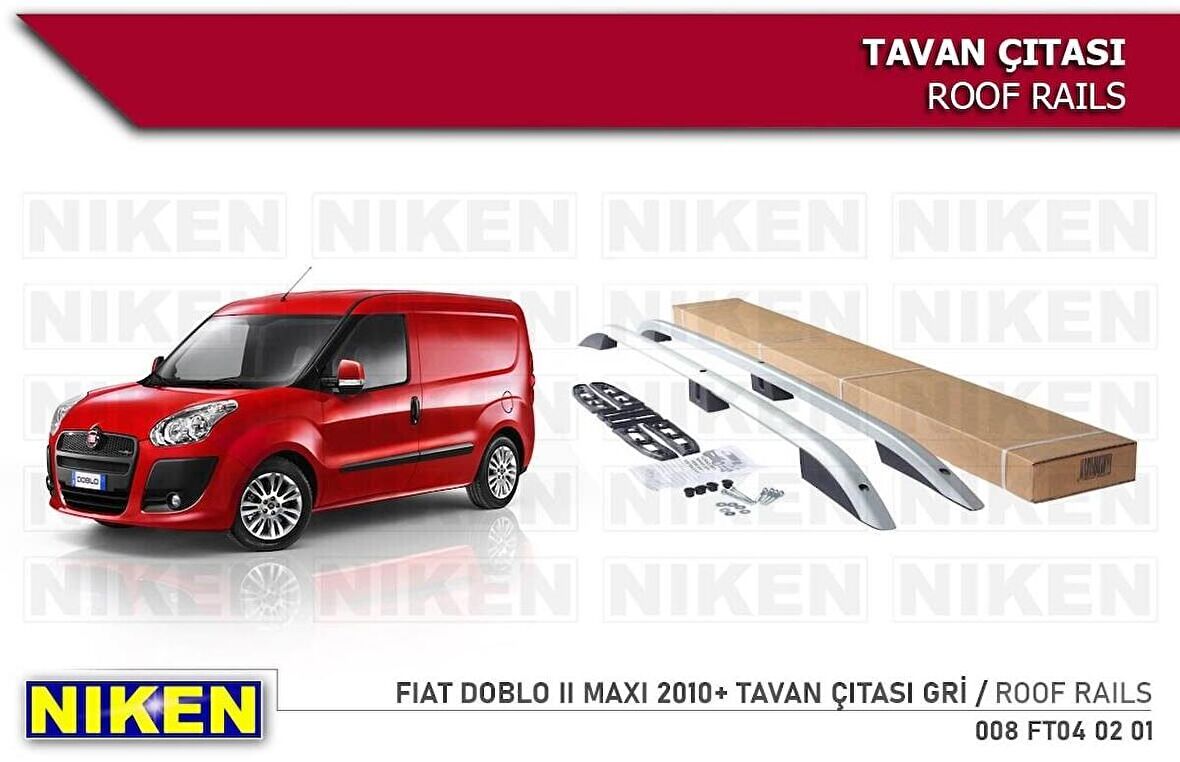 Fıat Doblo 2 Maxı Tavan Çıtası Uzun Gri 2010- Sonrası Modeller