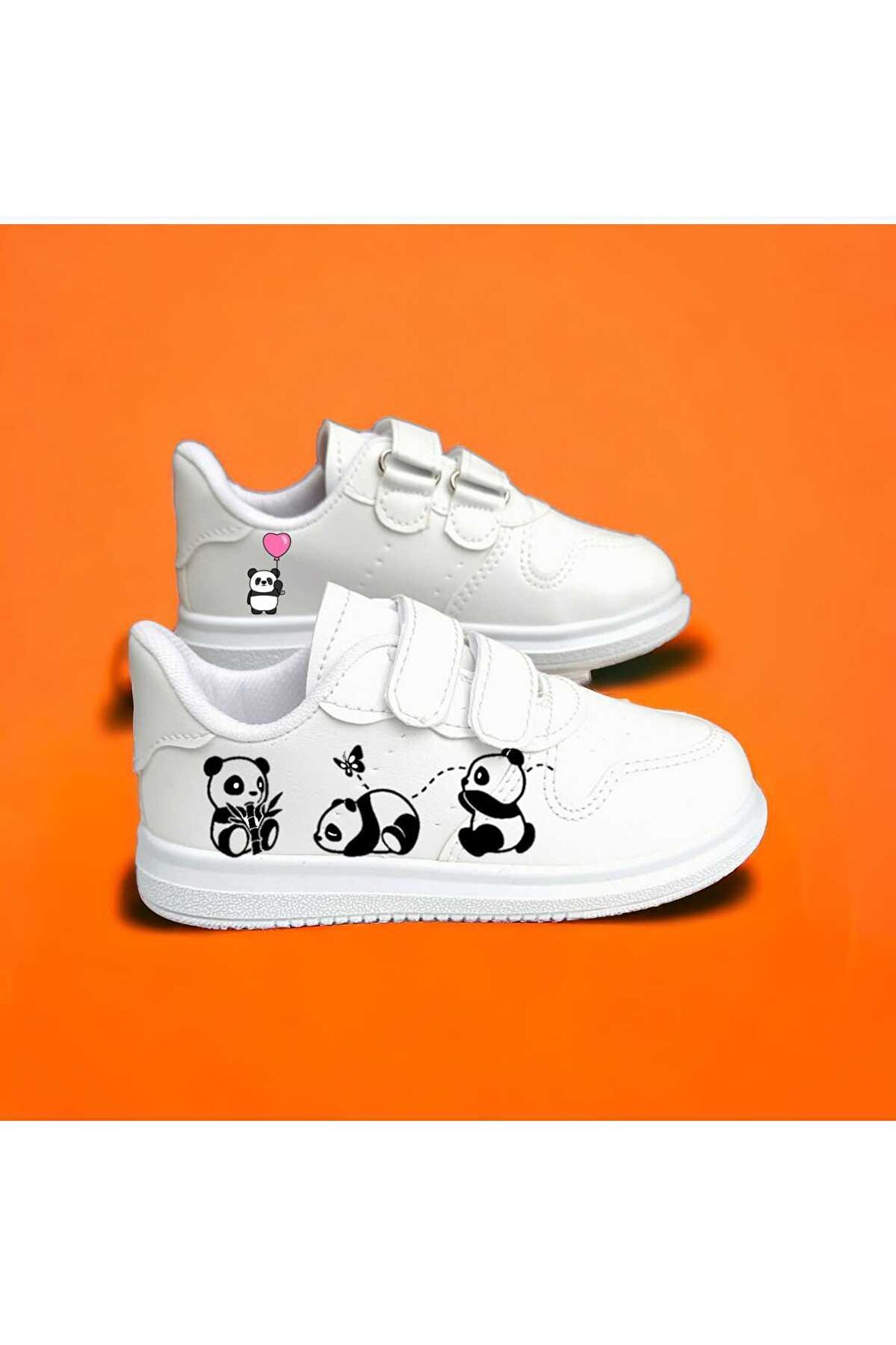 panda baskılı sneaker çocuk spor ayakkabı