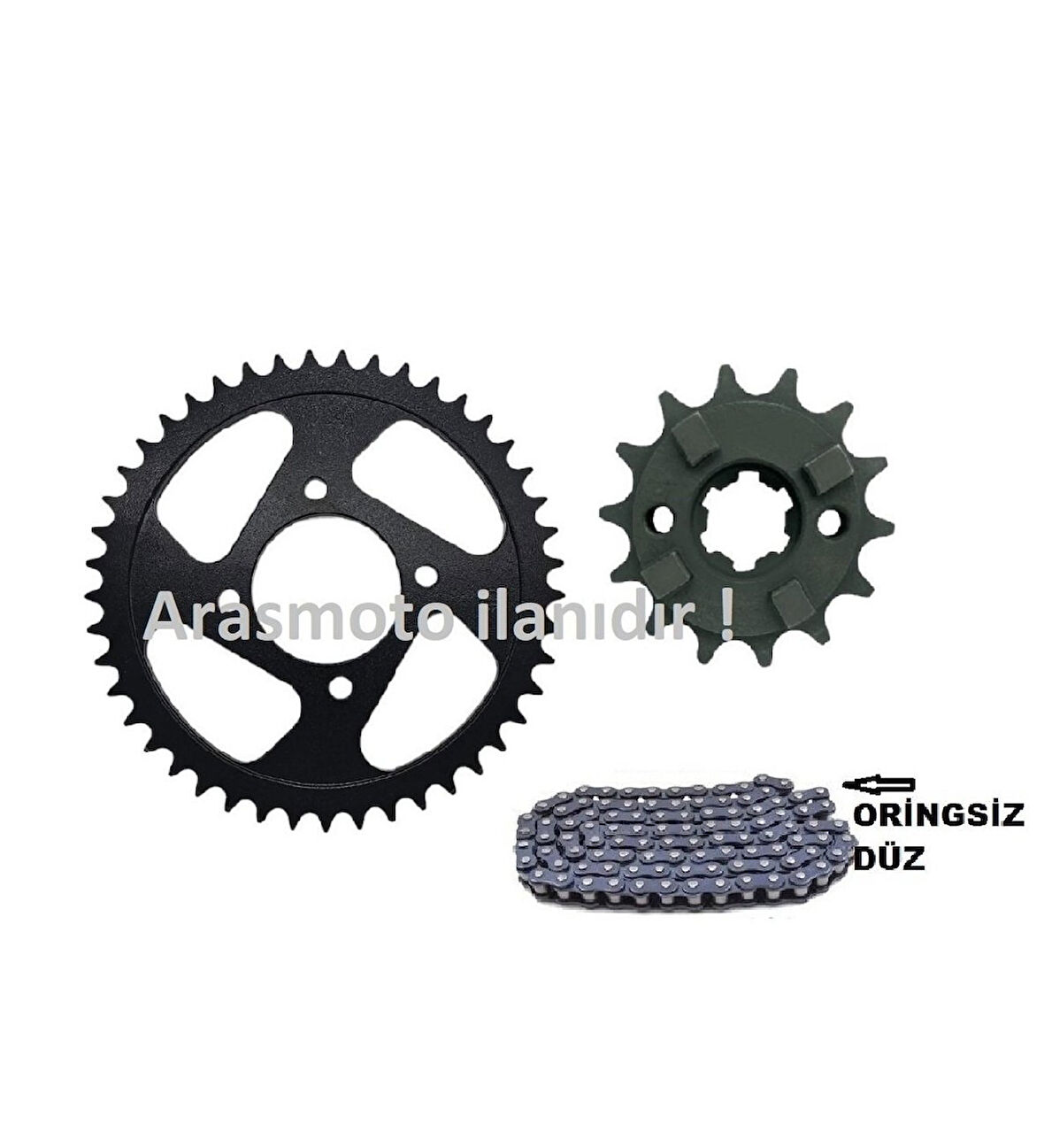 Cf Moto Nk 150 Zincir Dişli Seti Oringsiz Düz Zincirli 428/136 Bakla _Supermoto