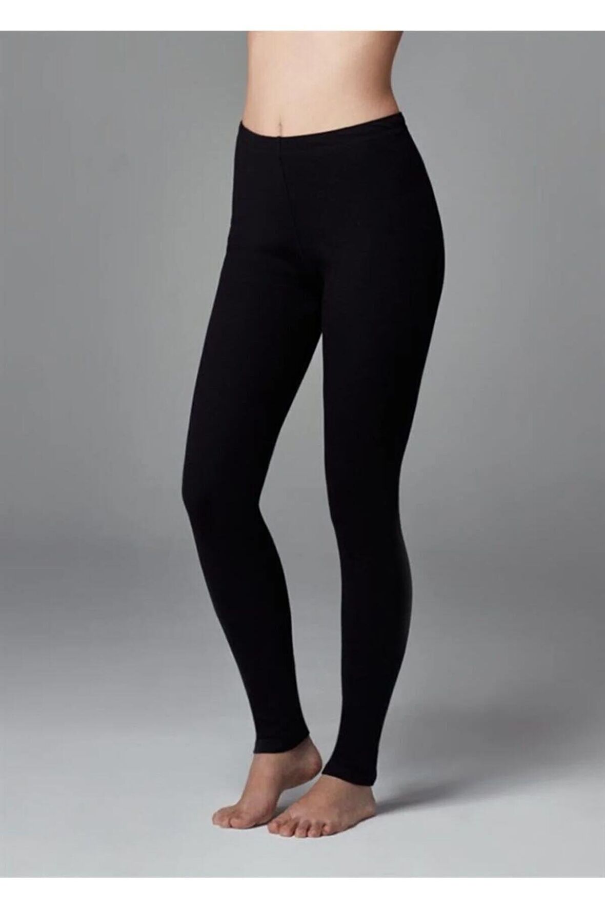 Ozn Giyim Siyah Şardonlu Tüylü Kışlık Tayt