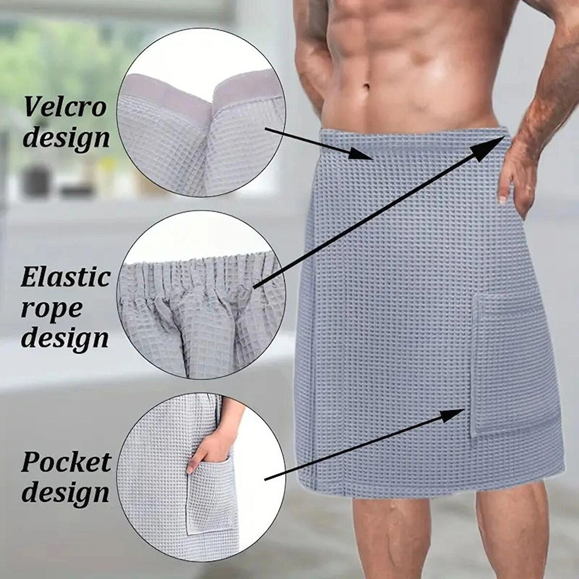 Erkek Mikrofiber Banyo Havlusu Duş Sauna Spa Spor Duş Havlusu