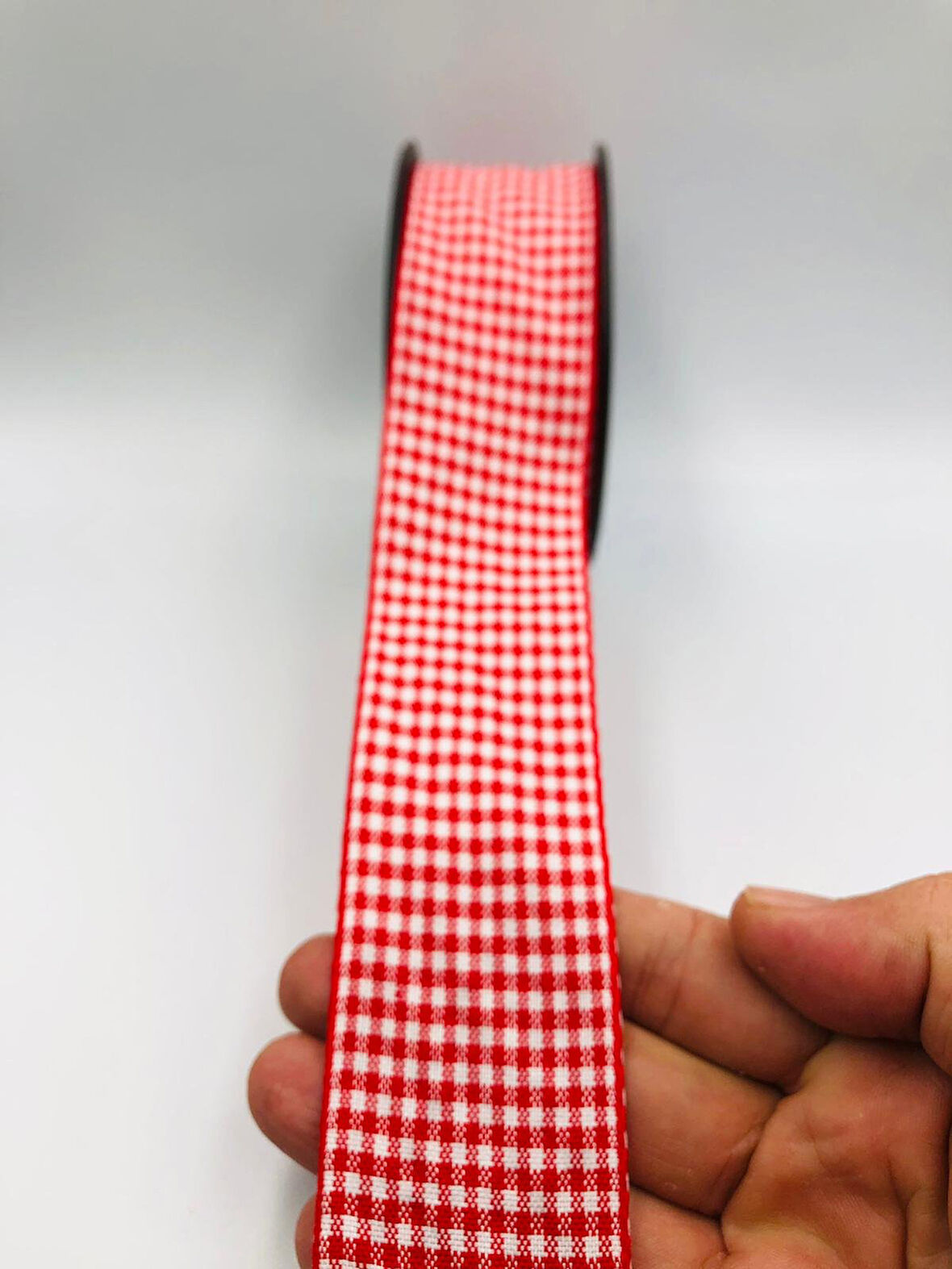 5 Metre Ekose kurdele Dama desen ( 4 cm genişlik ) Yılbaşı Kurdele, Süsleme Dekoratif Hediye Paketi