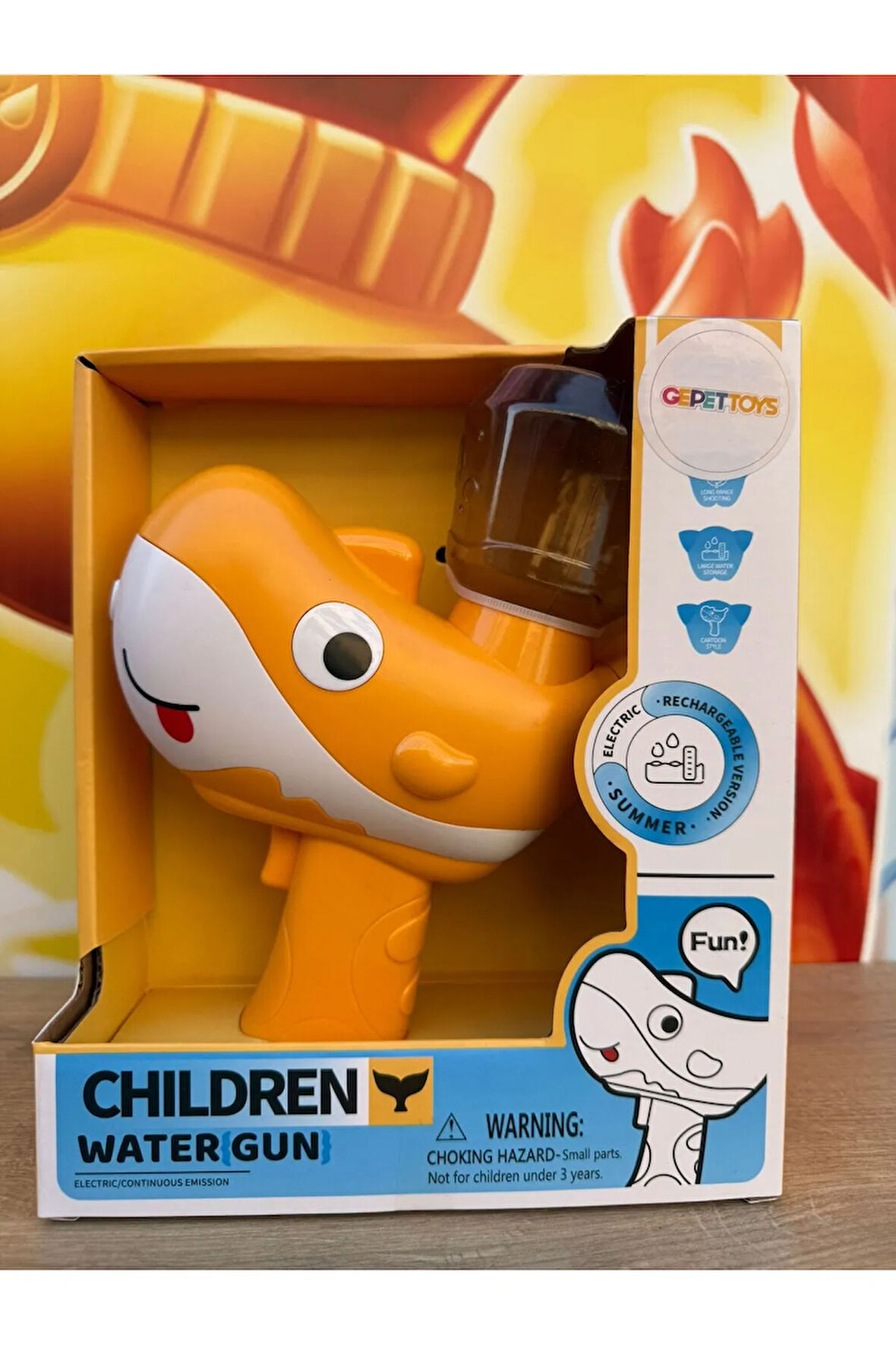 Oyuncak Jarjlı Su Tabancası Sevimli Balina 120Ml Kapasiteli Su tabancası