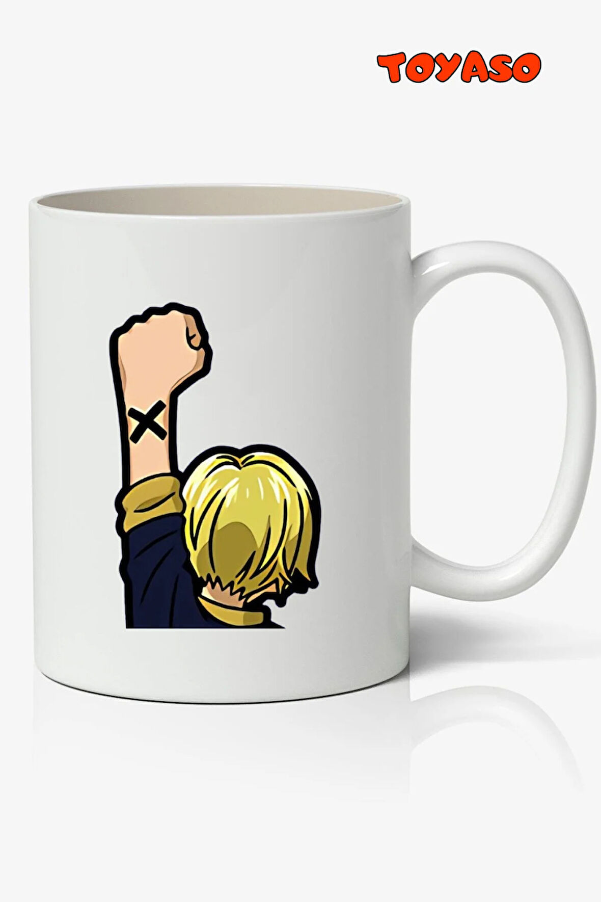 Sanji One Piece Anime Temalı Beyaz Kupa Bardak Arkadaşa Sevgiliye Hediye