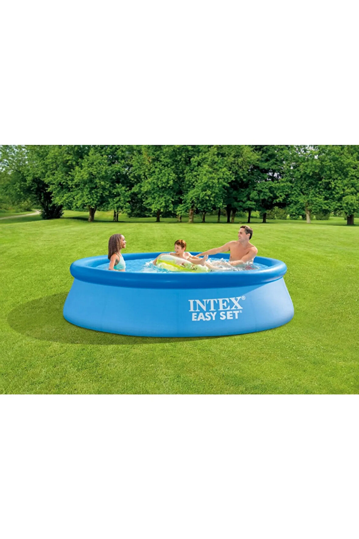 Easy Mavi Renk Kolay Kurulum Şişme Havuz 305x76cm Büyük Boy Aile Havuzu Bahçe Havuzu