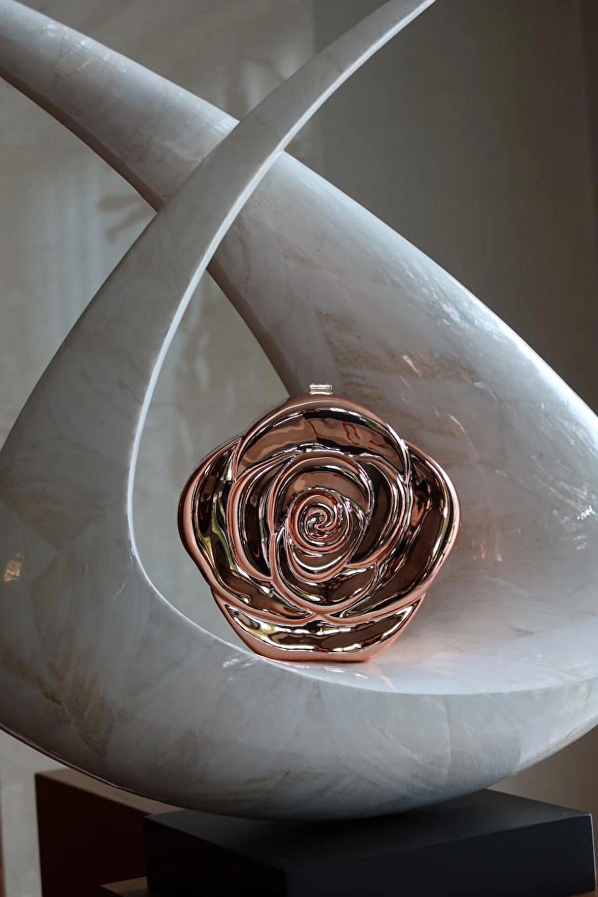Rose Gold Gül Mika Zincirli El Omuz Çantası