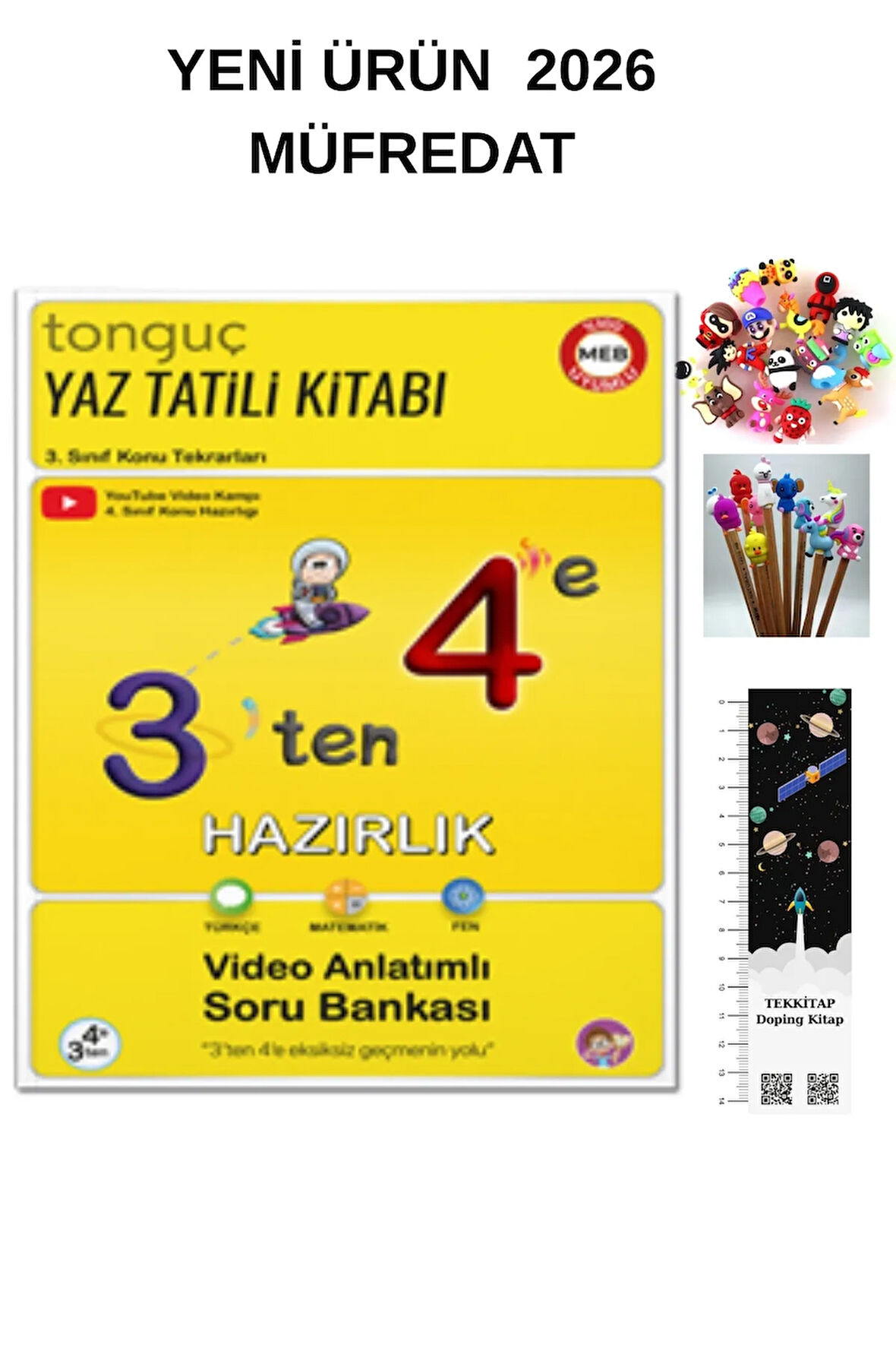 Tonguç 3’ten 4’e Hazırlık Kitabı (KALEM B. + UZAY A.)YENİ ÜRÜN 2026 MÜFREDAT