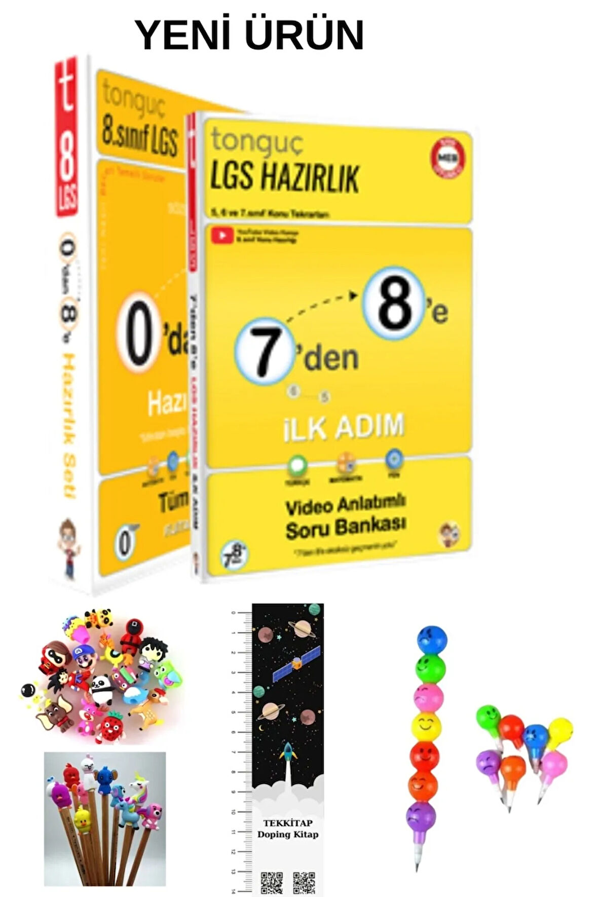 Tonguç 0 DAN 8 +++ 7'den 8'e LGS Hazırlık İlk Adım Seti 2025-2026 (UZAY A+KALEM B.+EMOJİ K.)YENİÜRÜN