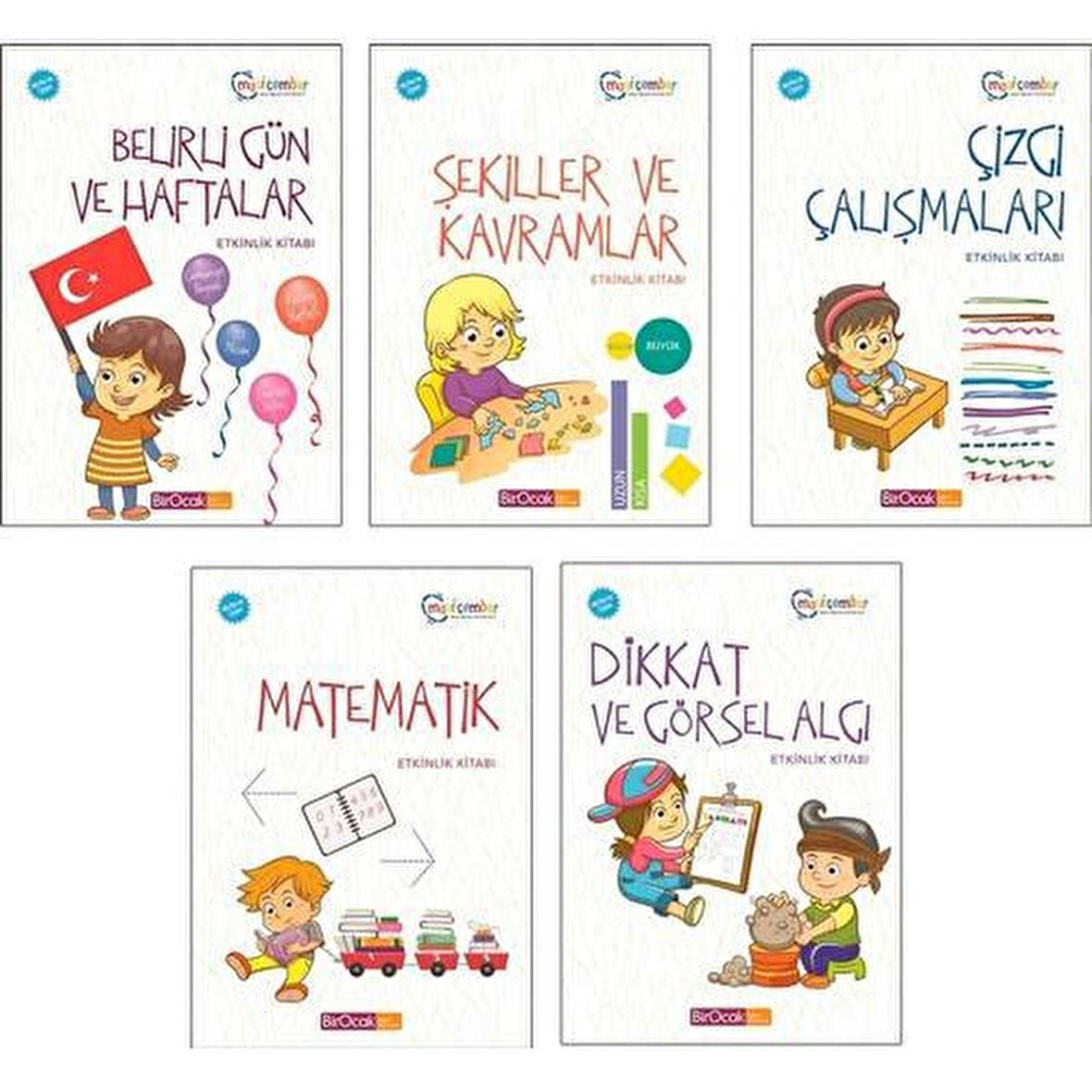 Bir Ocak Eğitim Yayıncılık Dikkat ve Görsel Algı Etkinlik Seti 5 Kitap (5 - 6 Yaş)
