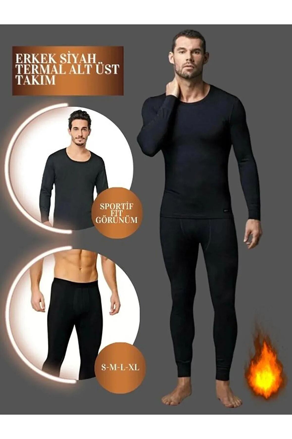 Erkek Çocuk  Tam Koruma Sibirya Soğukları için uygun Alev gibi Siyah Termal Takım