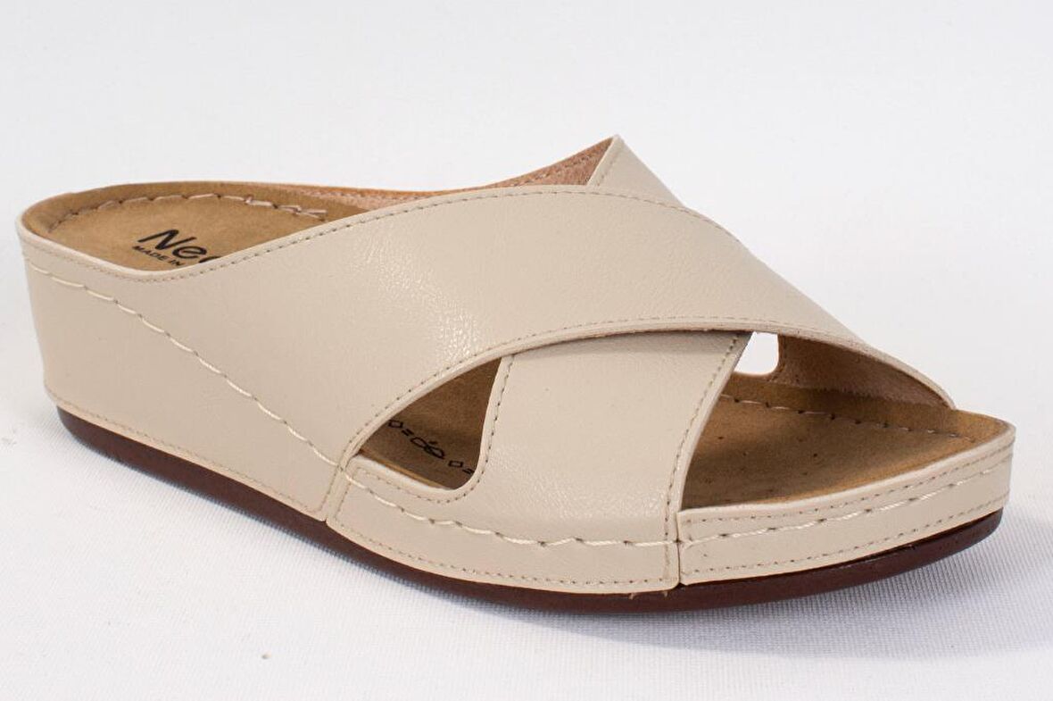 Dagoster DZA37-1802 Bej Günlük Ortopedik Kadın Terlik